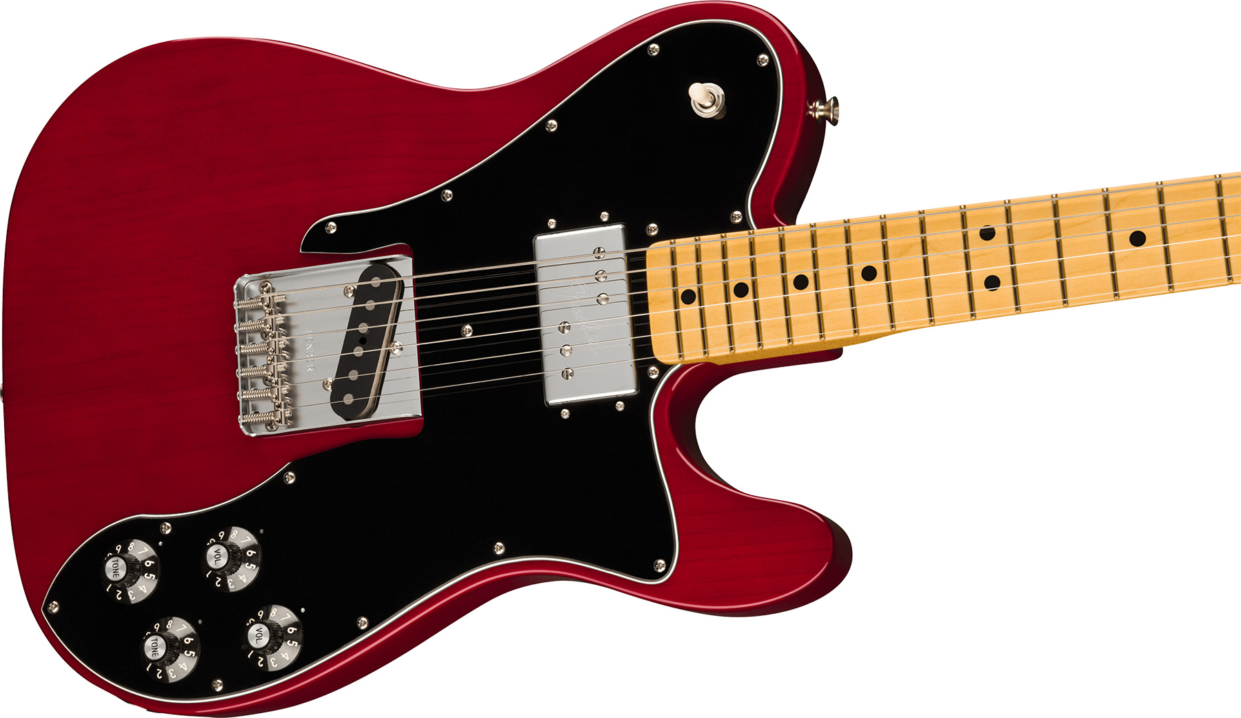 Fender Tele Custom 1977 American Vintage Ii Usa Sh Ht Mn - Wine - Guitarra eléctrica con forma de tel - Variation 1