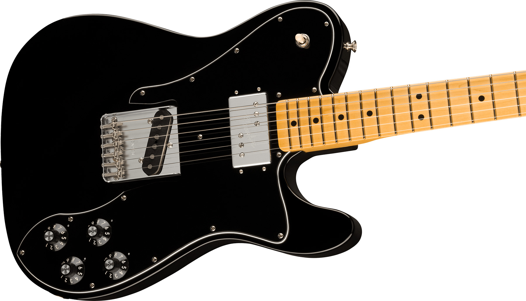 Fender Tele Custom 1977 American Vintage Ii Usa Sh Ht Mn - Black - Guitarra eléctrica con forma de tel - Variation 1