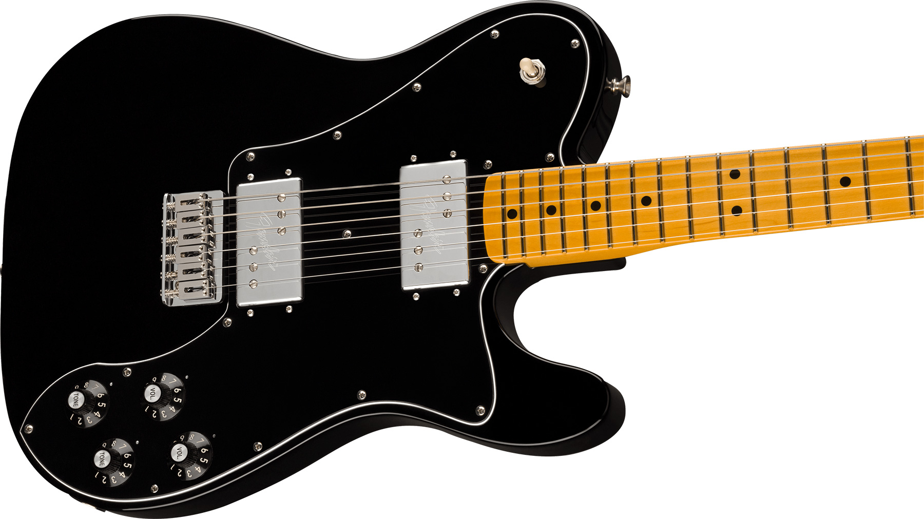 Fender Tele Deluxe 1975 American Vintage Ii Usa 2h Ht Mn - Black - Guitarra eléctrica con forma de tel - Variation 2