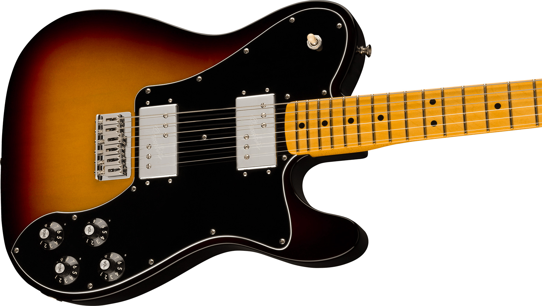 Fender Tele Deluxe 1975 American Vintage Ii Usa 2h Ht Mn - 3-color Sunburst - Guitarra eléctrica con forma de tel - Variation 2