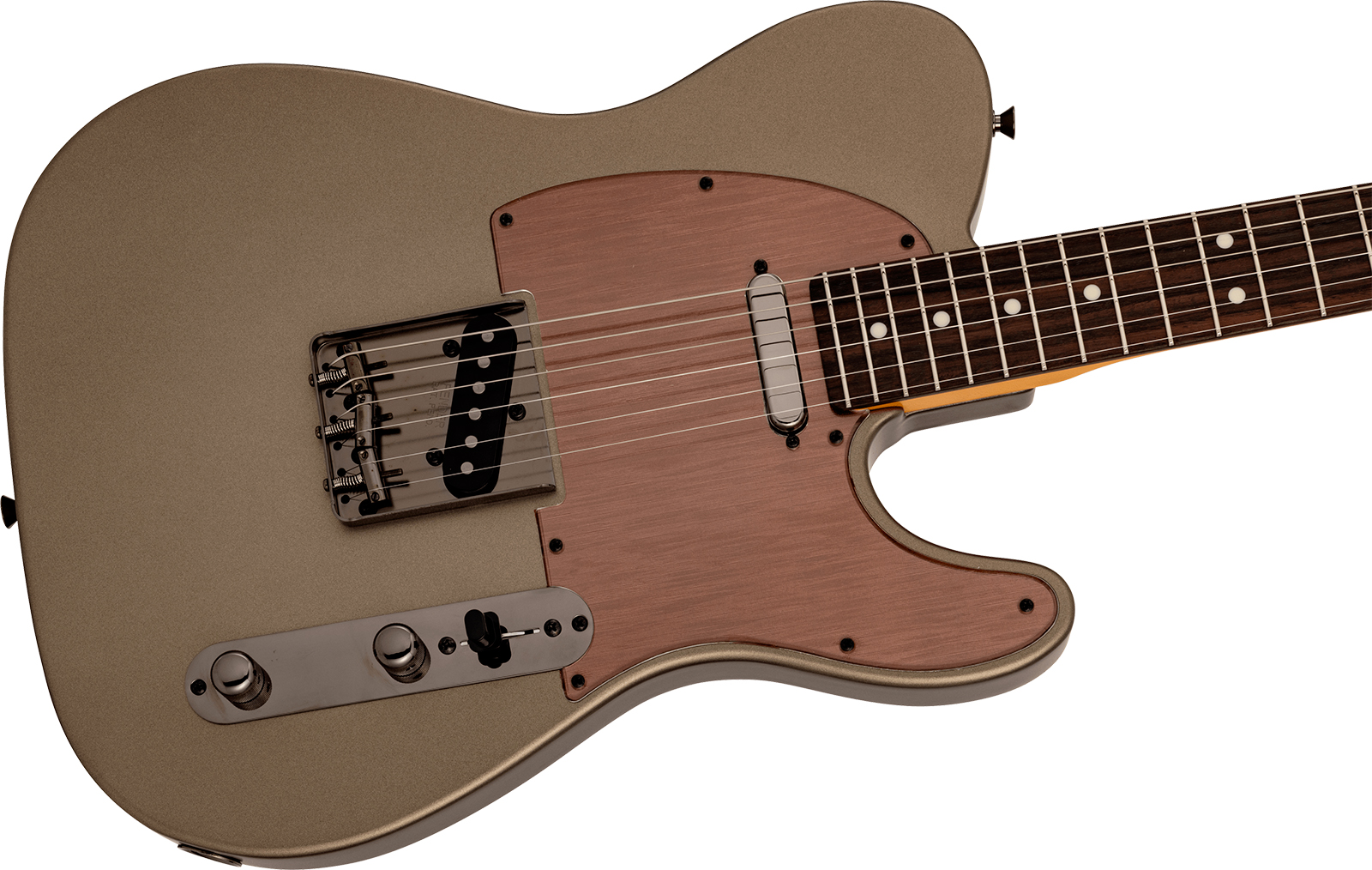 Fender Tele Hybrid Ii Mij Ltd Jap 2s Ht Rw - Matte Champagne Mirage - Guitarra eléctrica con forma de tel - Variation 2