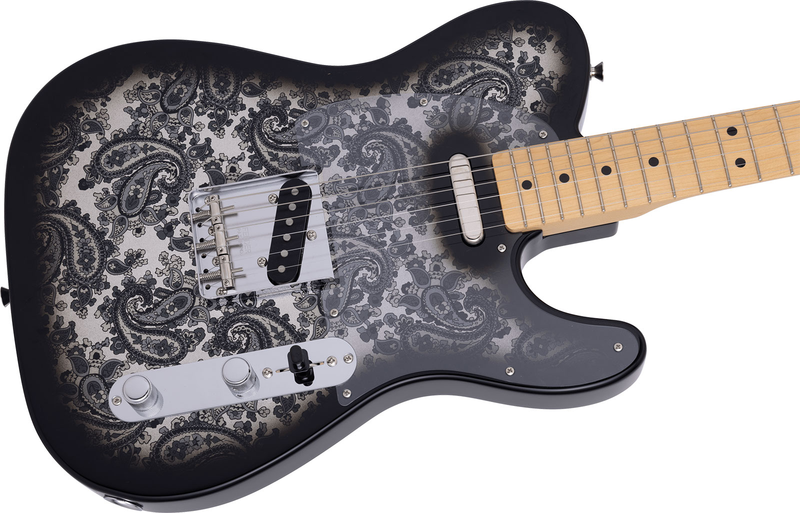 Fender Tele Ltd Jap 2s Ht Mn - Black Paisley - Guitarra eléctrica con forma de tel - Variation 2