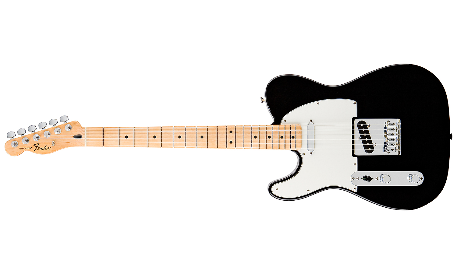 Fender Tele Mexican Standard 2011 Gaucher 2s Mn Black - Guitarra electrica para zurdos - Variation 1