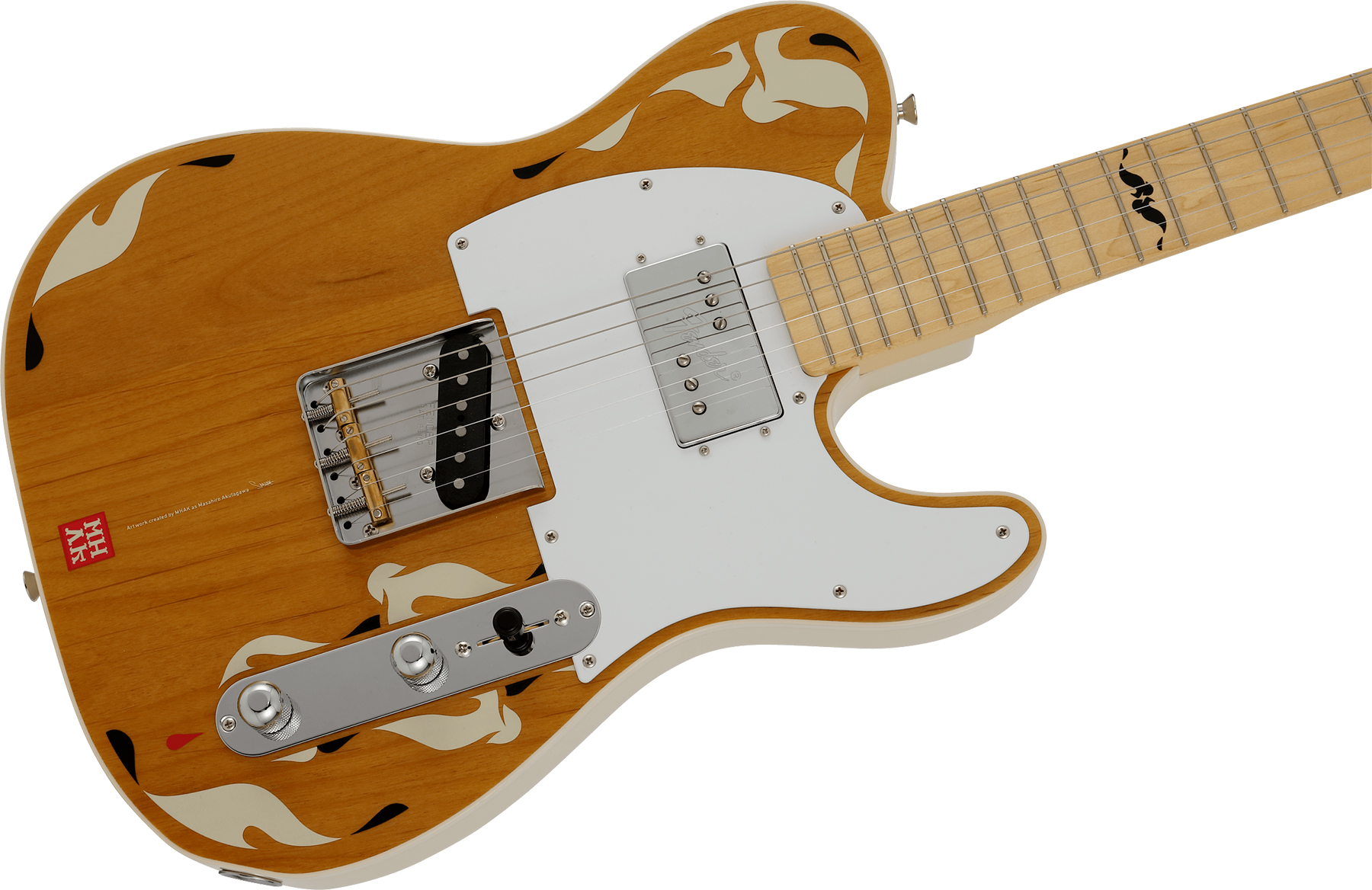 Fender Tele Mhak  Art Gallery Jap Hs Mn - Natural - Guitarra eléctrica con forma de tel - Variation 2