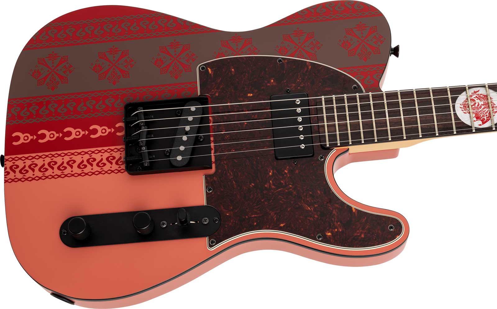 Fender Tele Monster Hunter Rathalos Jap Sh Ht Rw - Rathalos Red - Guitarra eléctrica con forma de tel - Variation 2