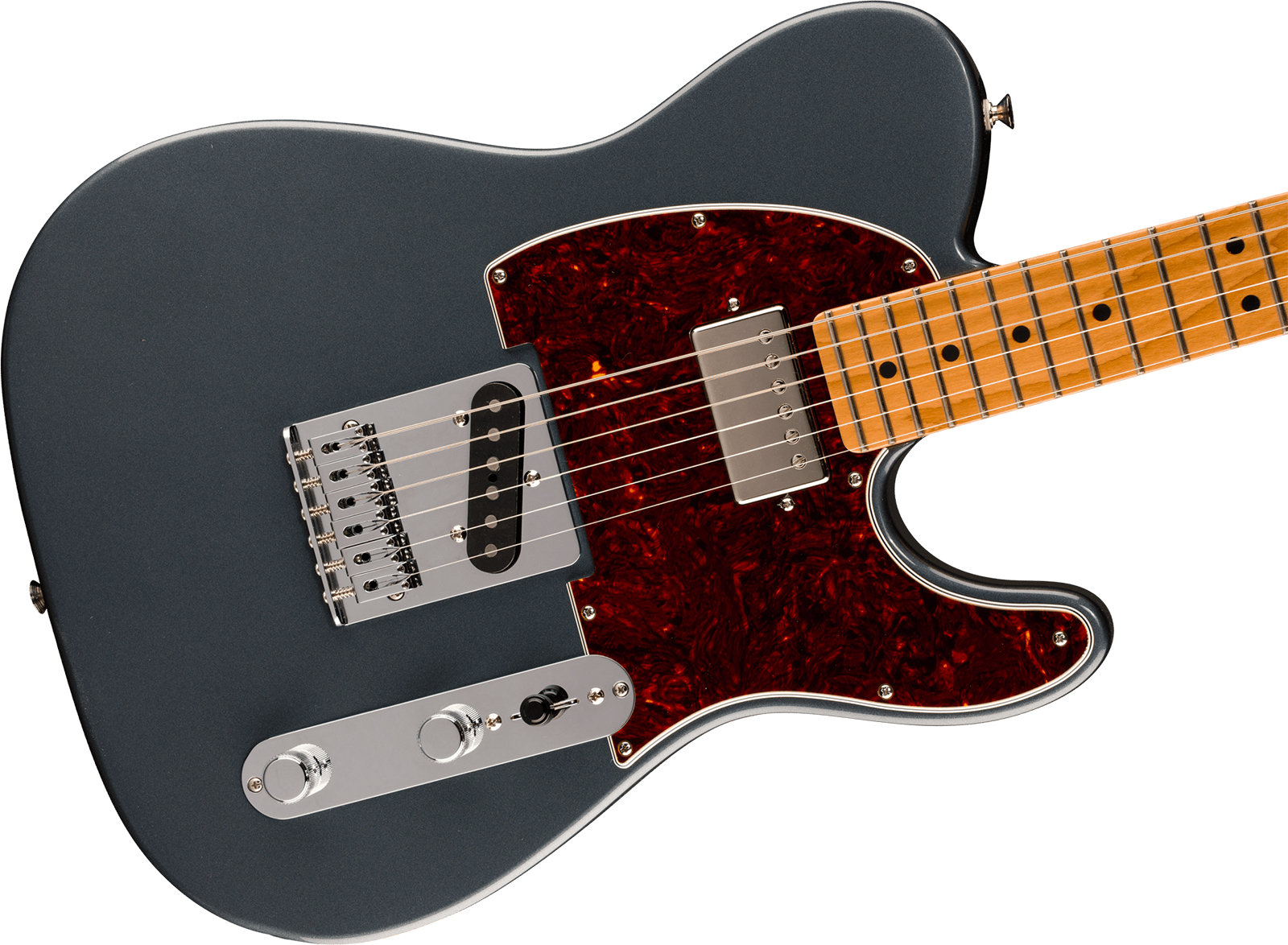 Fender Tele Player Ii Dealer Exclusive Mex Sh Custom Shop / S.duncan Trem Mn - Charcoal Frost Metallic - Guitarra eléctrica con forma de tel - Variati