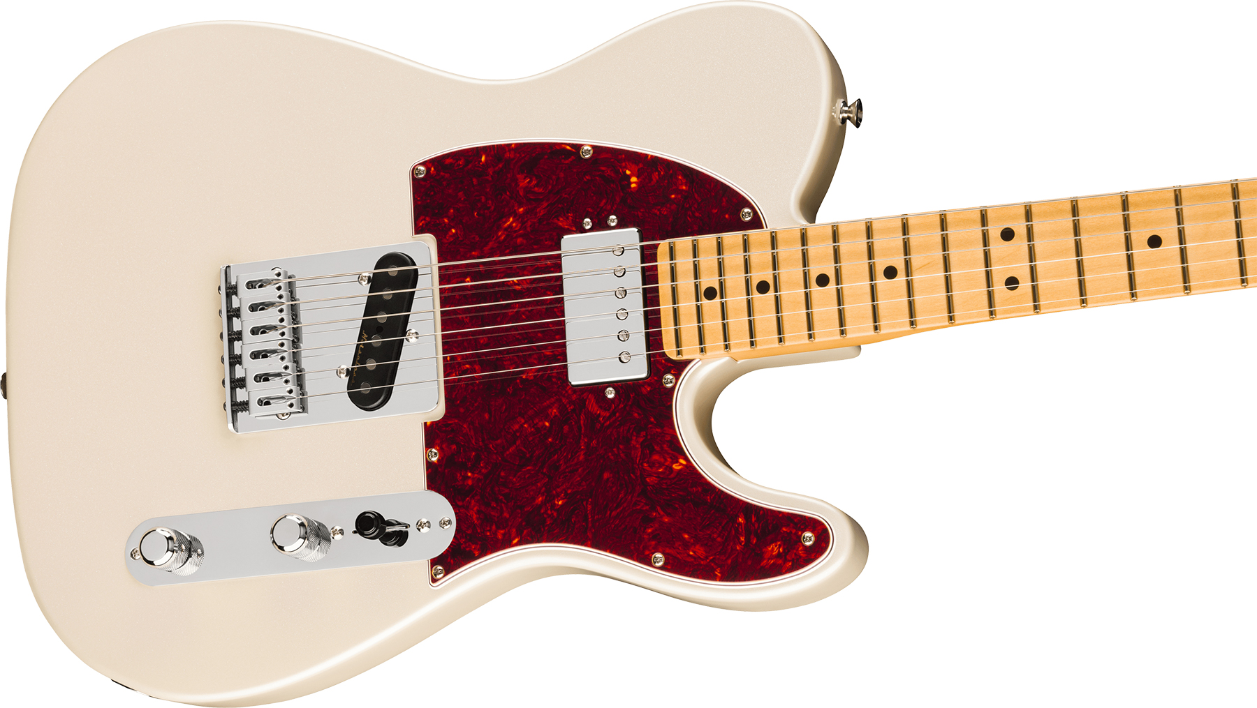 Fender Tele Sh Player Ii Modified Mex 2s Ht Mn - Olympic Pearl - Guitarra eléctrica con forma de tel - Variation 2