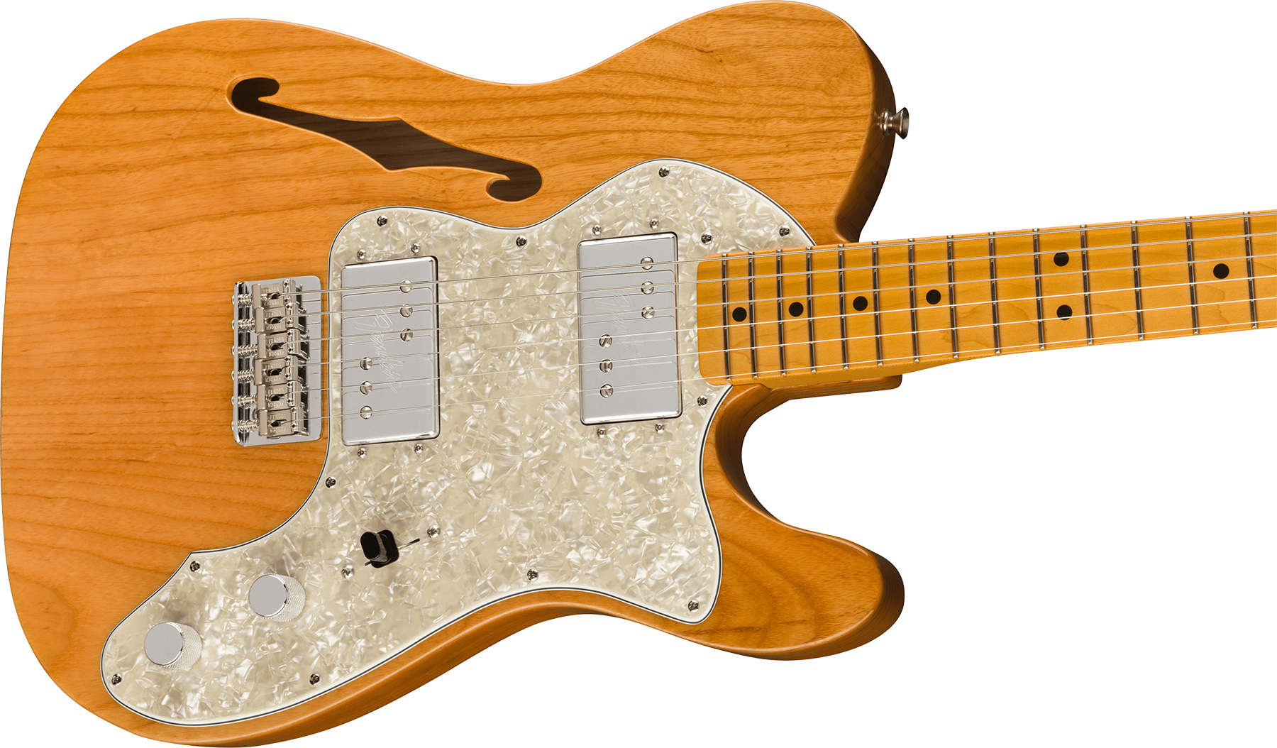 Fender Tele Thinline 1972 American Vintage Ii Usa 2h Ht Mn - Aged Natural - Guitarra eléctrica semi caja - Variation 2