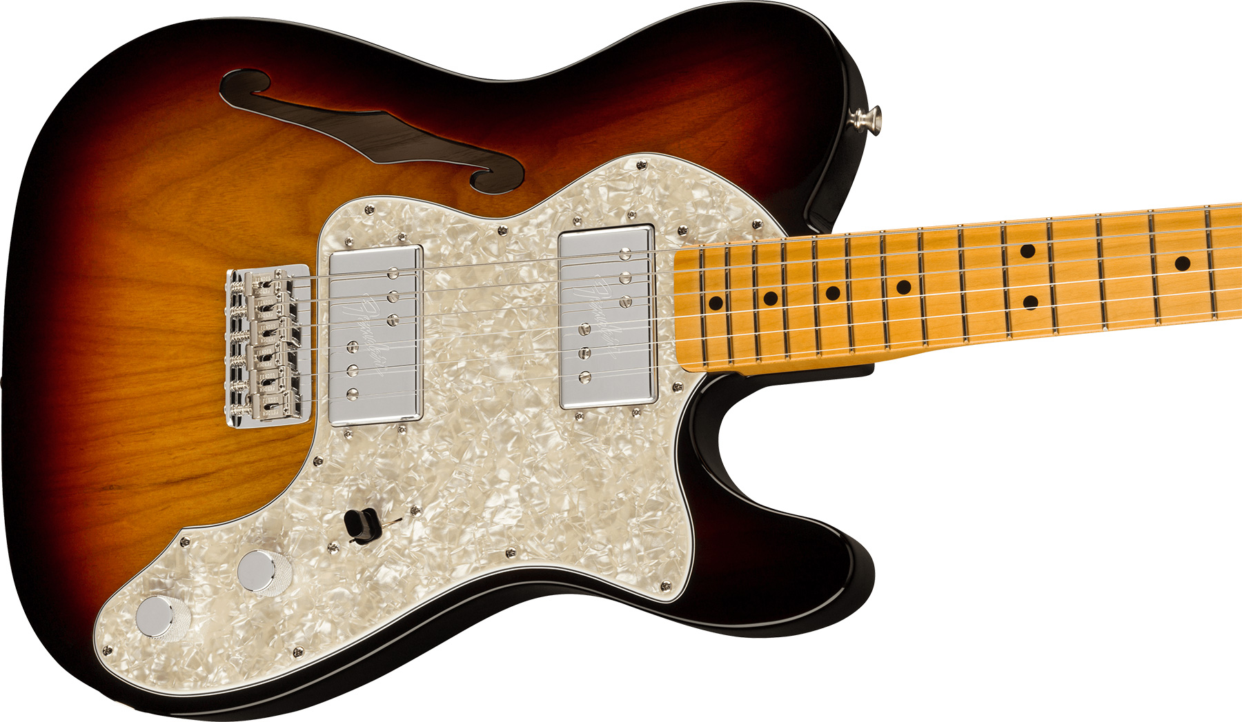 Fender Tele Thinline 1972 American Vintage Ii Usa 2h Ht Mn - 3-color Sunburst - Guitarra eléctrica con forma de tel - Variation 2