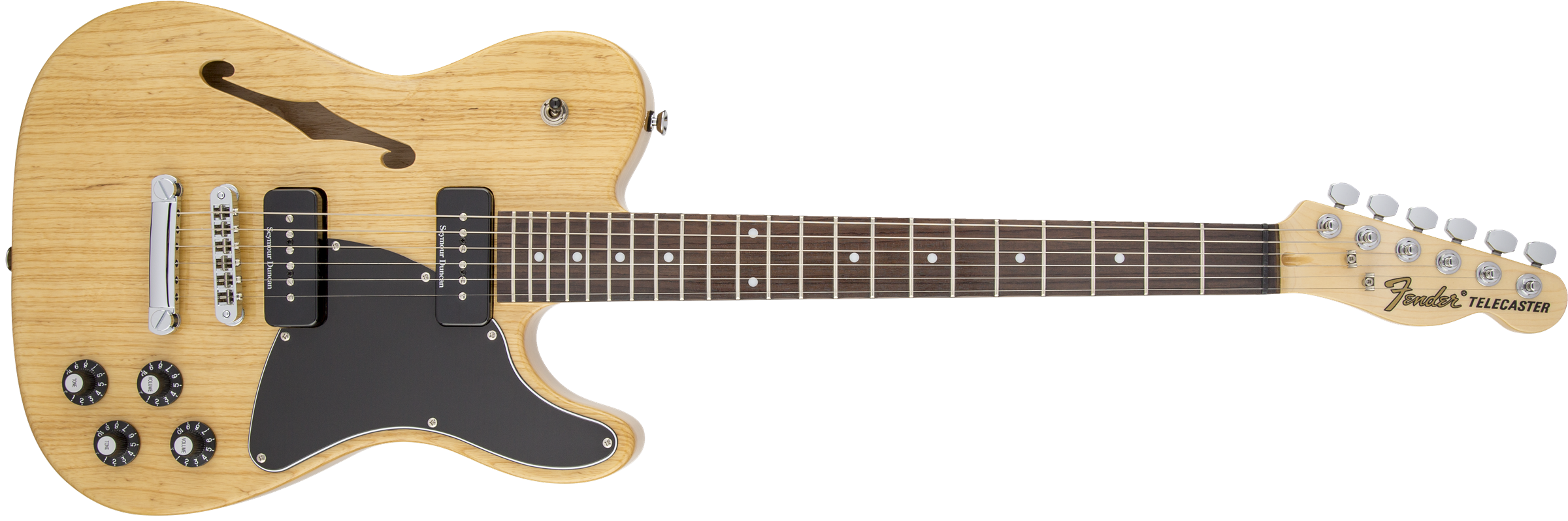 Fender Jim Adkins Tele Ja-90 Mex Signature 2p90 - Natural - Guitarra eléctrica semi caja - Variation 1