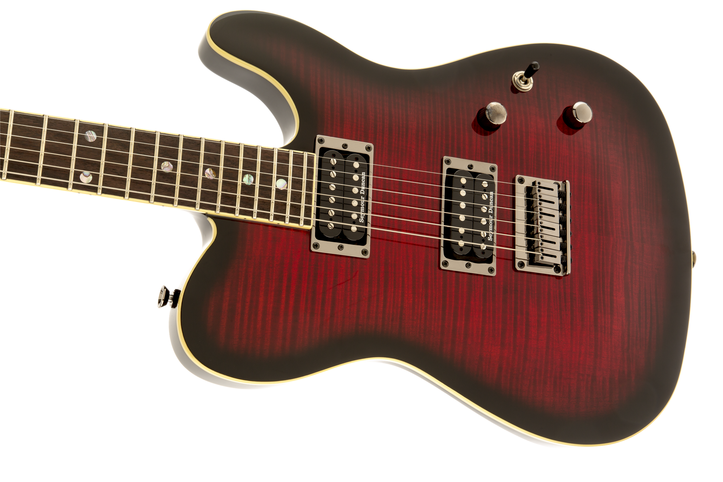 Fender Telecaster Korean Special Edition Custom Fmt (lau) - Black Cherry Burst - Guitarra eléctrica con forma de tel - Variation 5
