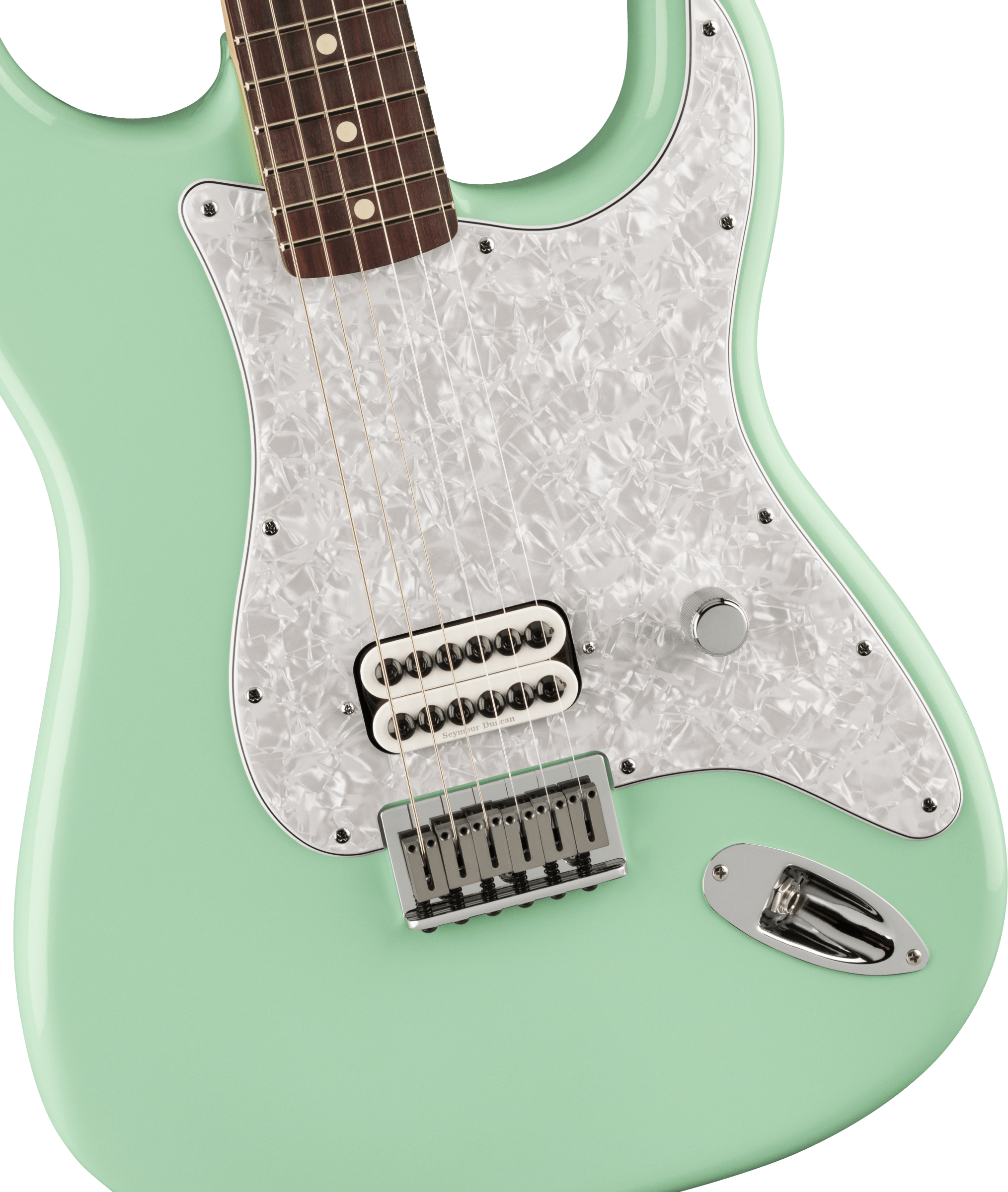 Fender Tom Delonge Ltd Mex Signature 1h Ht Rw - Surf Green - Guitarra eléctrica con forma de str. - Variation 2