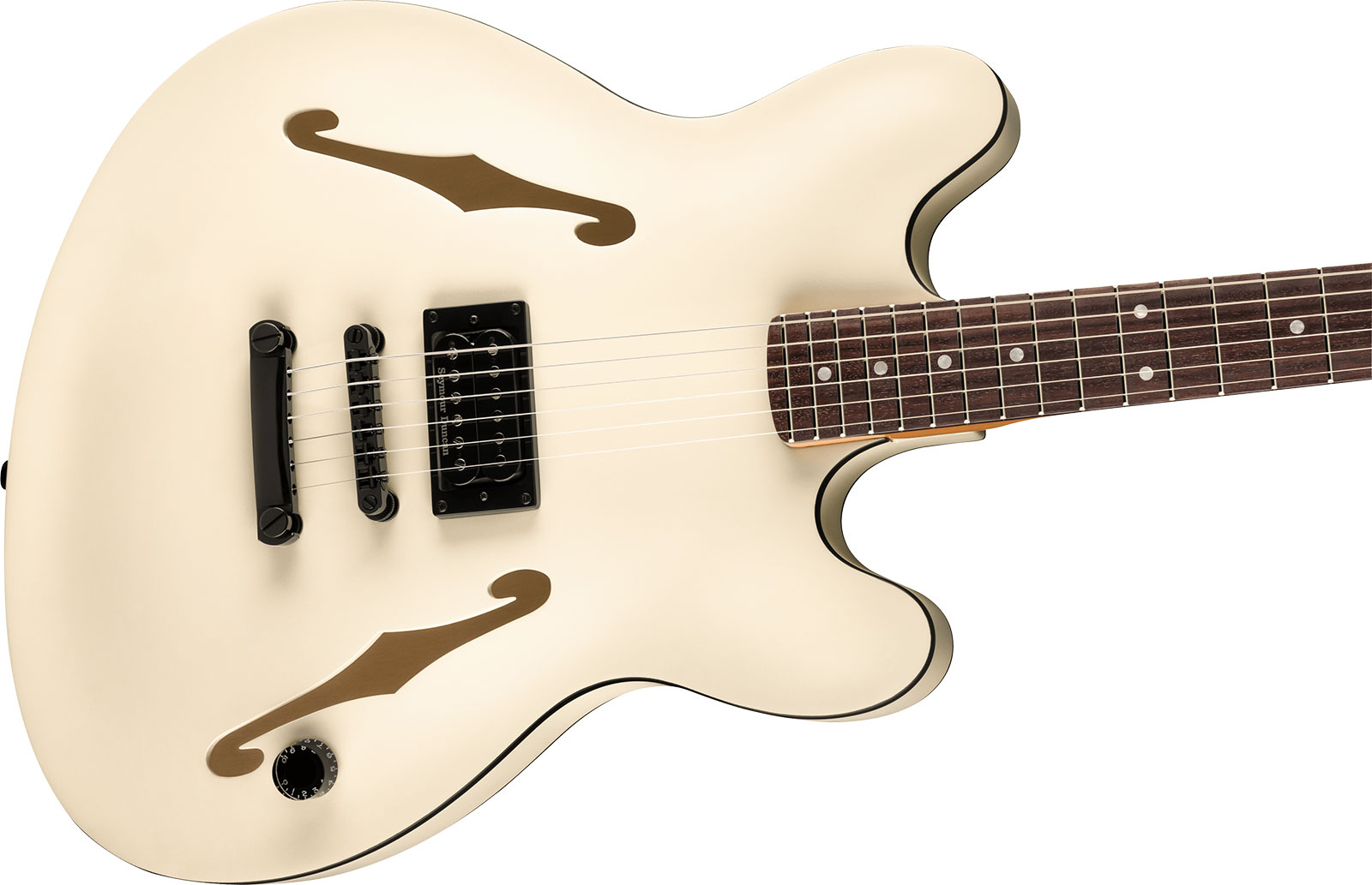 Fender Tom Delonge Starcaster Signature 1h Seymour Duncan Ht Rw - Satin Olympic White - Guitarra eléctrica semi caja - Variation 2