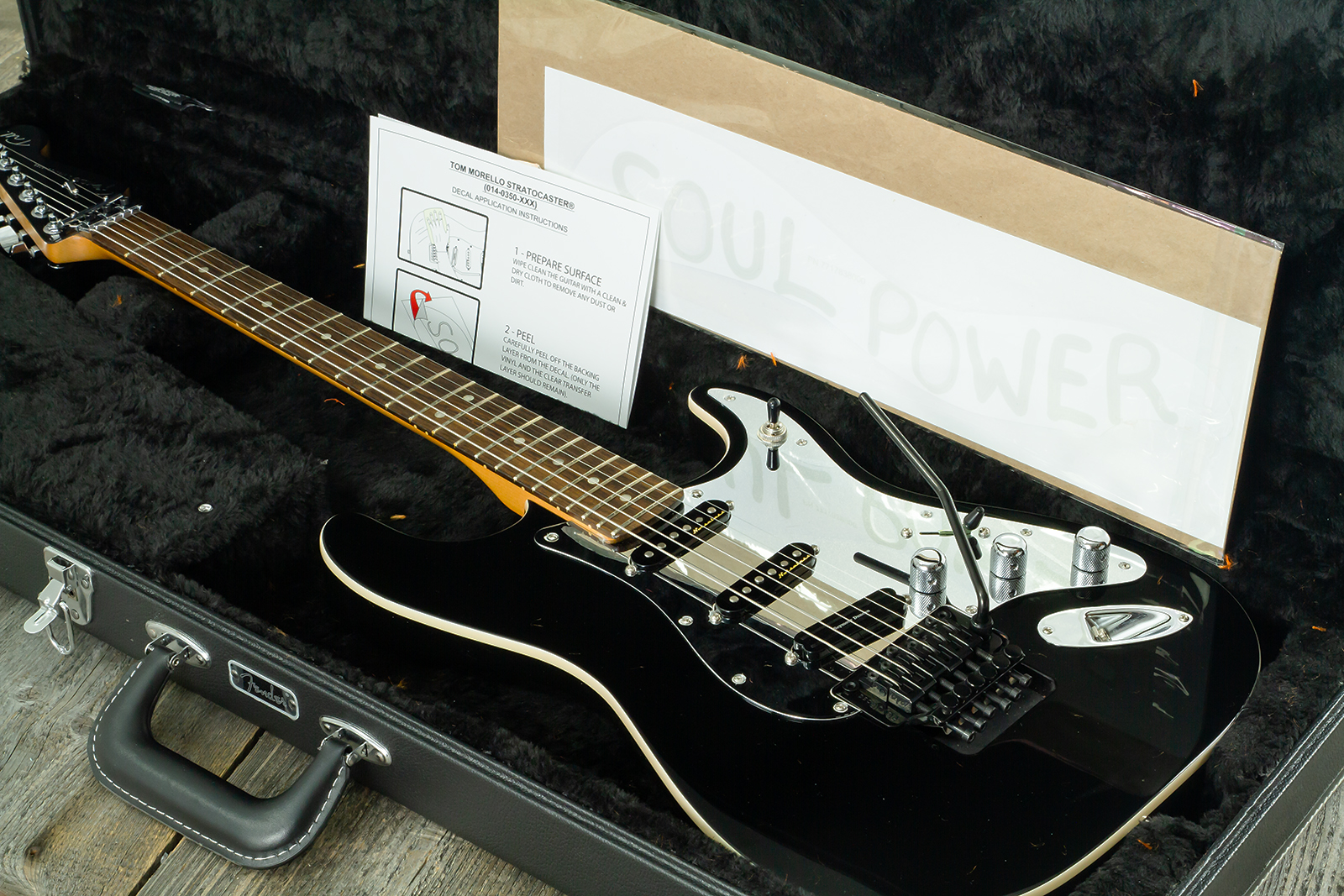 Fender Tom Morello Strat Mex Signature Hss Fr Rw #mx22308 - Black - Guitarra eléctrica con forma de str. - Variation 14
