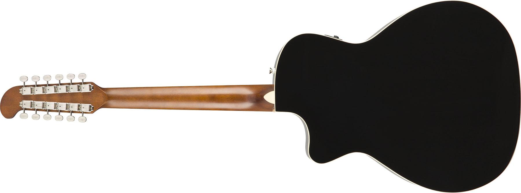 Fender Villager 12-string Dreadnought Cw 12c Epicea Acajou Wal - Black - Guitarra electro acustica - Variation 1