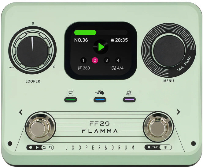 Flamma Ff20 Looper & Drum Machine Green - Pedal looper - Main picture