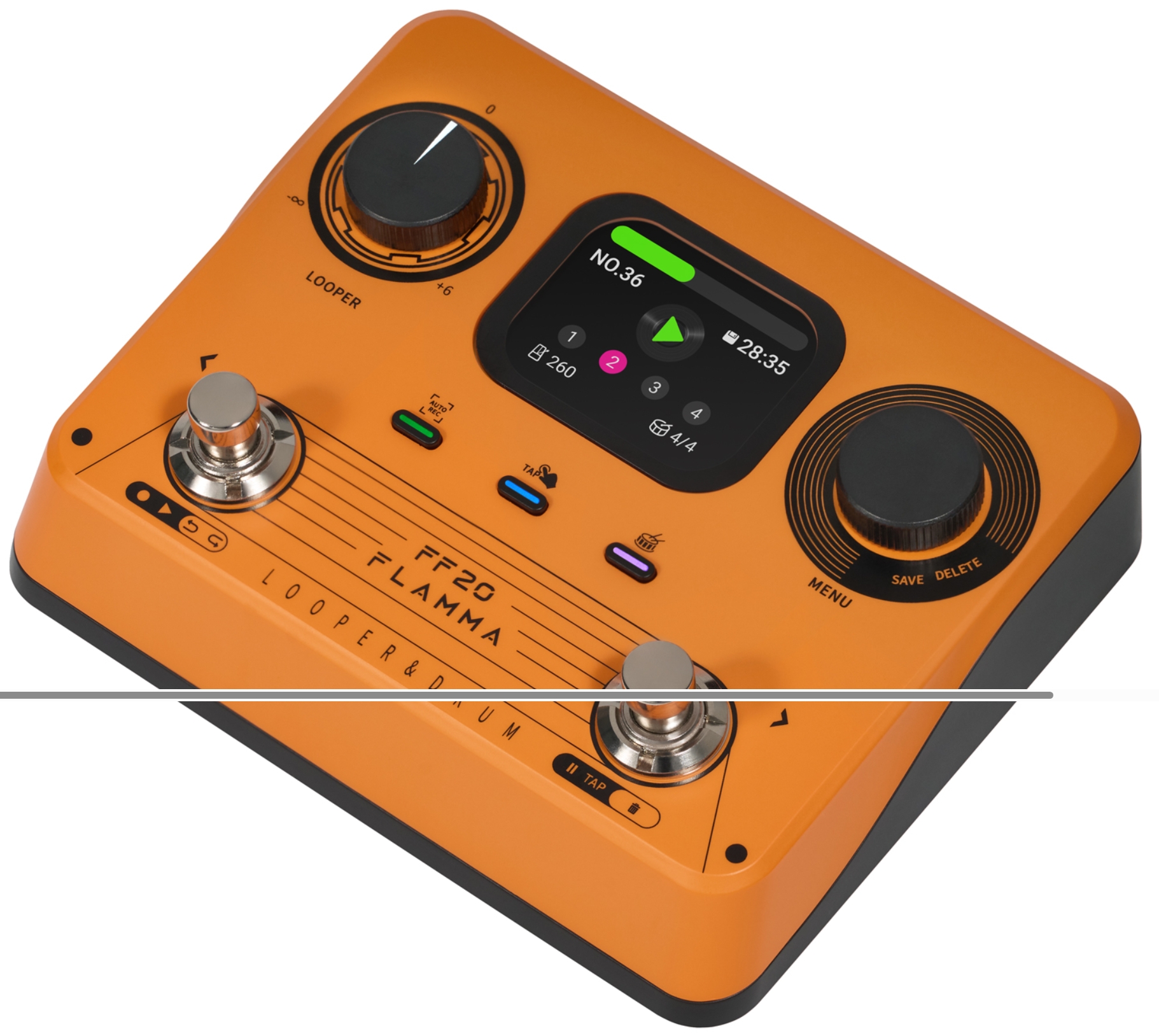 Flamma Ff20 Looper & Drum Machine Orange - Pedal looper - Variation 1