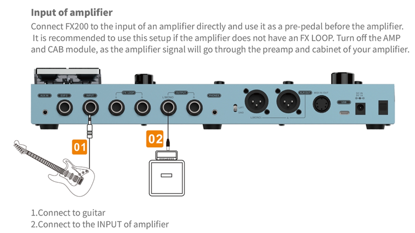Flamma Fx200 Guitar Multi Effects Galaxy Blue - Pedalera multiefectos para guitarra eléctrica - Variation 11