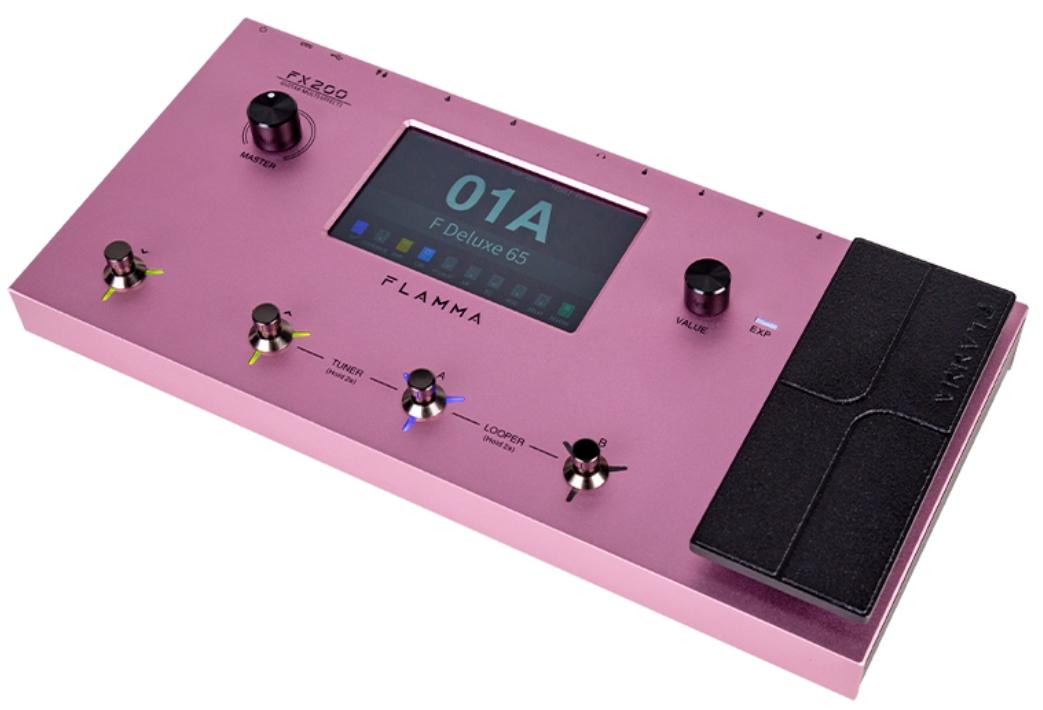 Flamma Fx200 Guitar Multi Effects Pink - Pedalera multiefectos para guitarra eléctrica - Variation 1