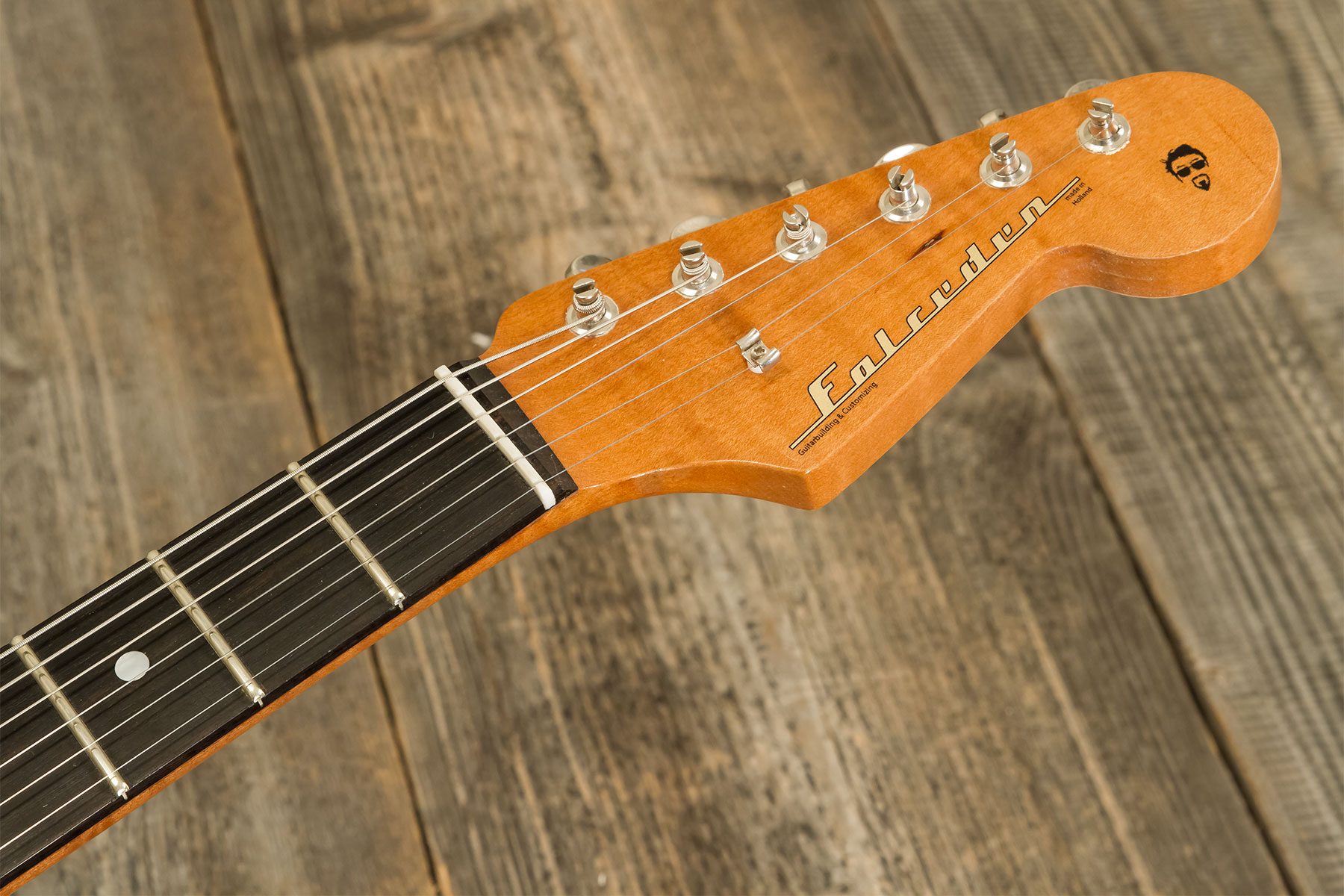 Folreden Guitars Custom Order Strat 3s Trem Rw #090815 - Relic Golden Yellow Sparkle - Guitarra eléctrica con forma de str. - Variation 9