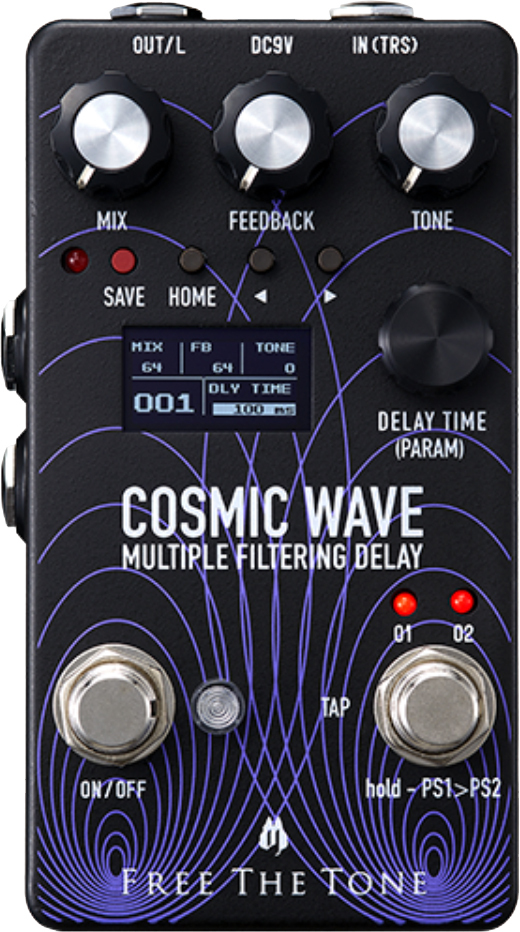 Free The Tone Cosmic Wave Cw-1y Multiple Filtering Delay - Pedal de reverb / delay / eco - Main picture