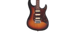 Guitarra eléctrica con forma de str. Fret king Super-Matic HSH (RW) - Sunburst