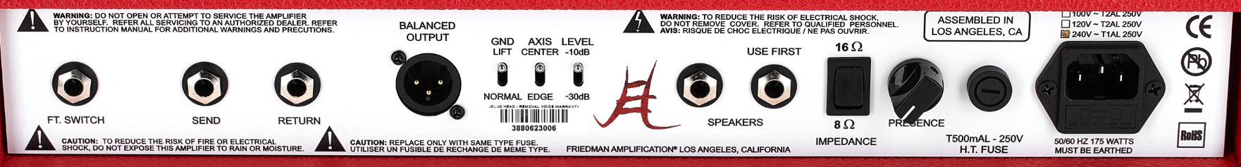 Friedman Amplification Jake E Lee Jel20 Head Signature 20w El84 - Cabezal para guitarra eléctrica - Variation 4