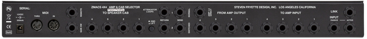 Fryette Zmacs 4x4 Impedance Matching Amp &  Cab. Selector - Pedalera para amplificador - Variation 3