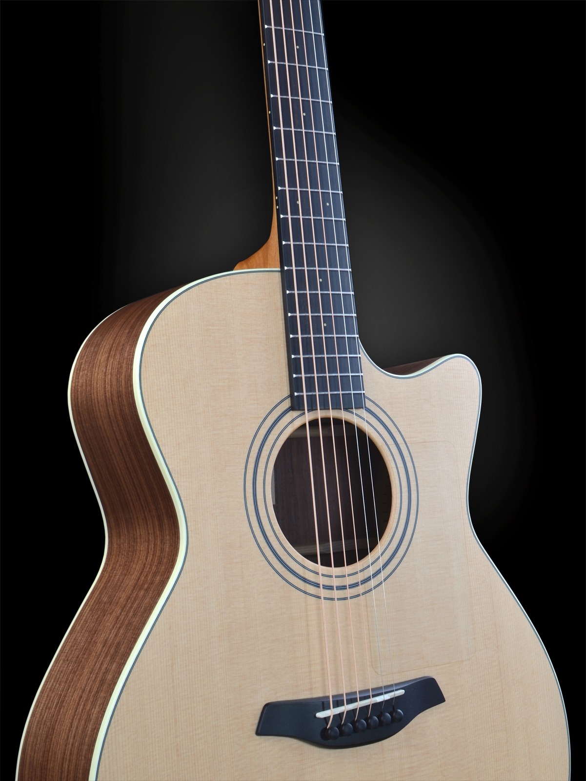 Furch Blue Gc-sw Grand Auditorium Cw Epicea Noyer Eb Lrb1 - Natural Open-pore - Guitarra electro acustica - Variation 2