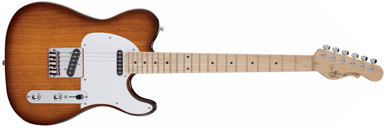 G&l Asat Classic Tribute Mn - Tobacco Sunburst - Guitarra eléctrica con forma de tel - Main picture