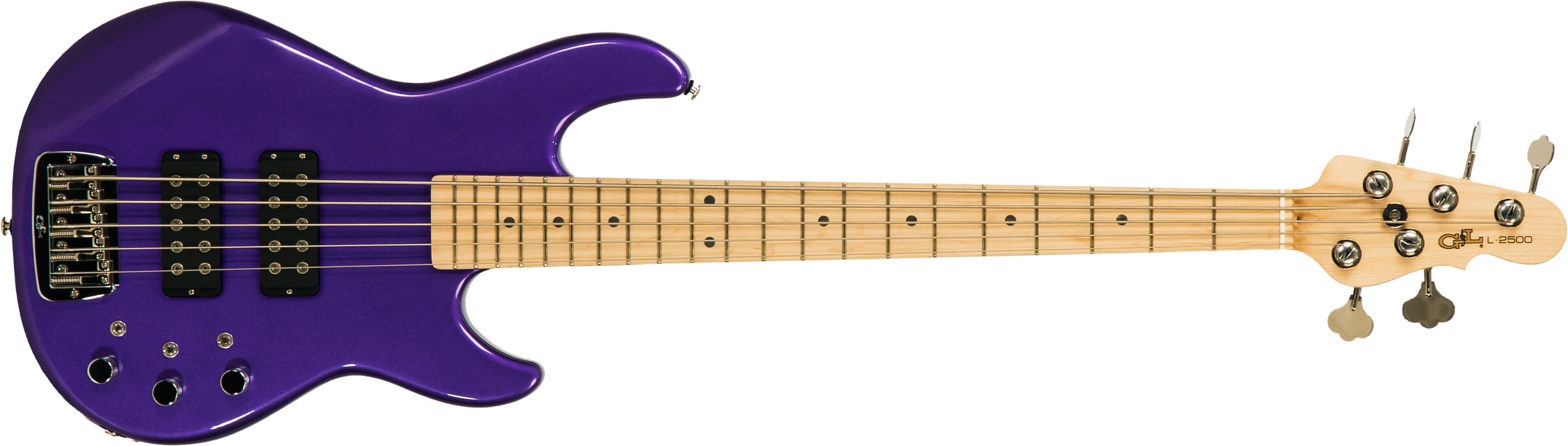 G&l Custom Shop L•2500 Usa Active Mn #clf2209260 - Plum Metallic - Bajo eléctrico de cuerpo sólido - Main picture