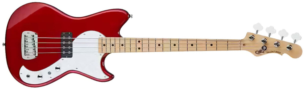 G&l Fallout Shortscale Bass Tribute Shsc Rw - Candy Apple Red - Bajo eléctrico de cuerpo sólido - Main picture