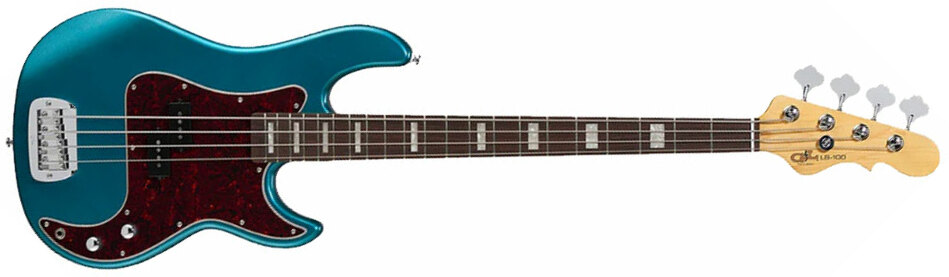 G&l Lb100 Tribute Rw - Emerald Blue Metallic - Bajo eléctrico de cuerpo sólido - Main picture