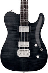 Guitarra eléctrica con forma de tel G&l ASAT Deluxe Carved Top Tribute - Trans black