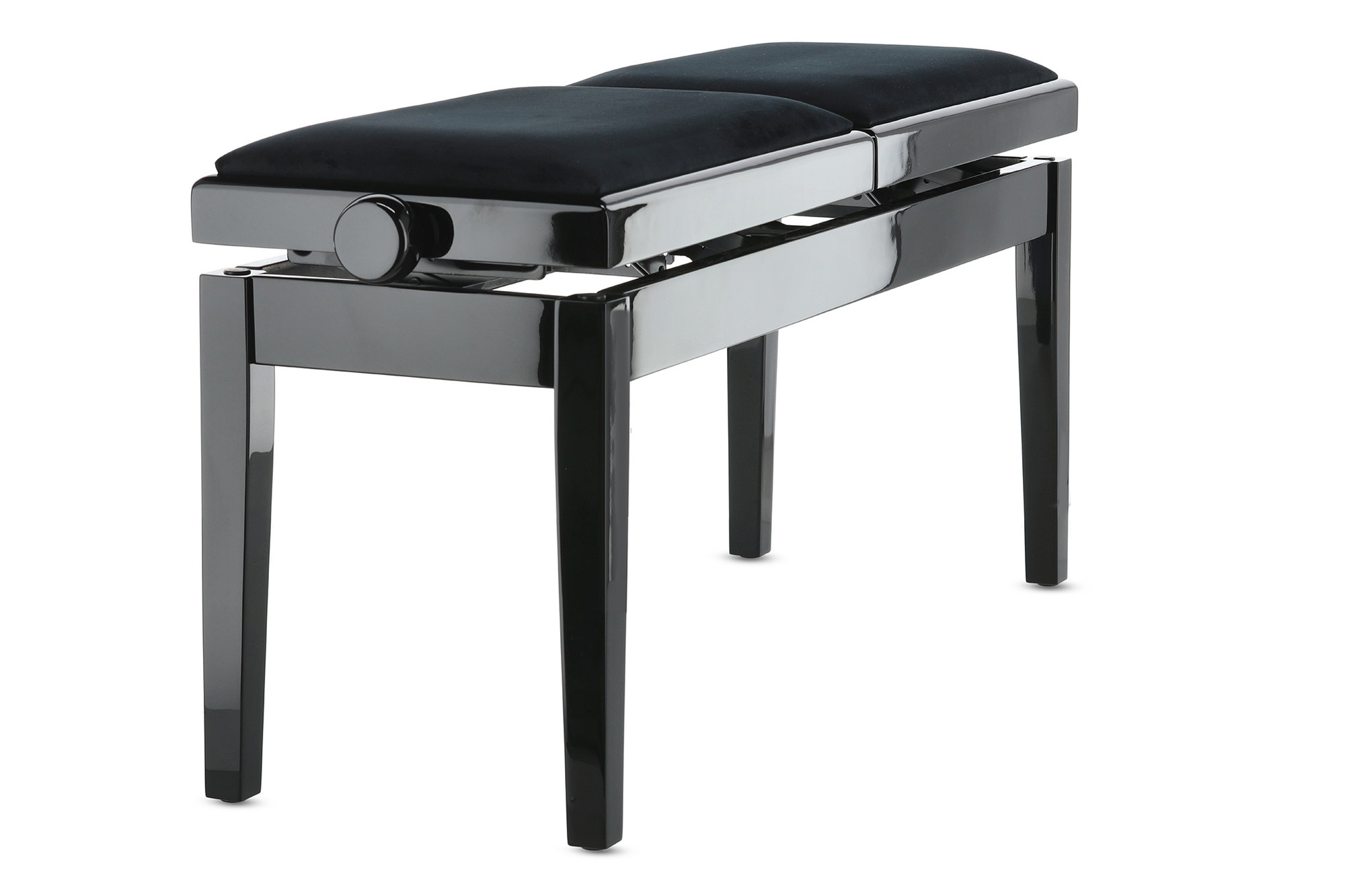 Gewa Banquette Piano Deluxe Double Noir Brillant - Bancos para teclado - Variation 2