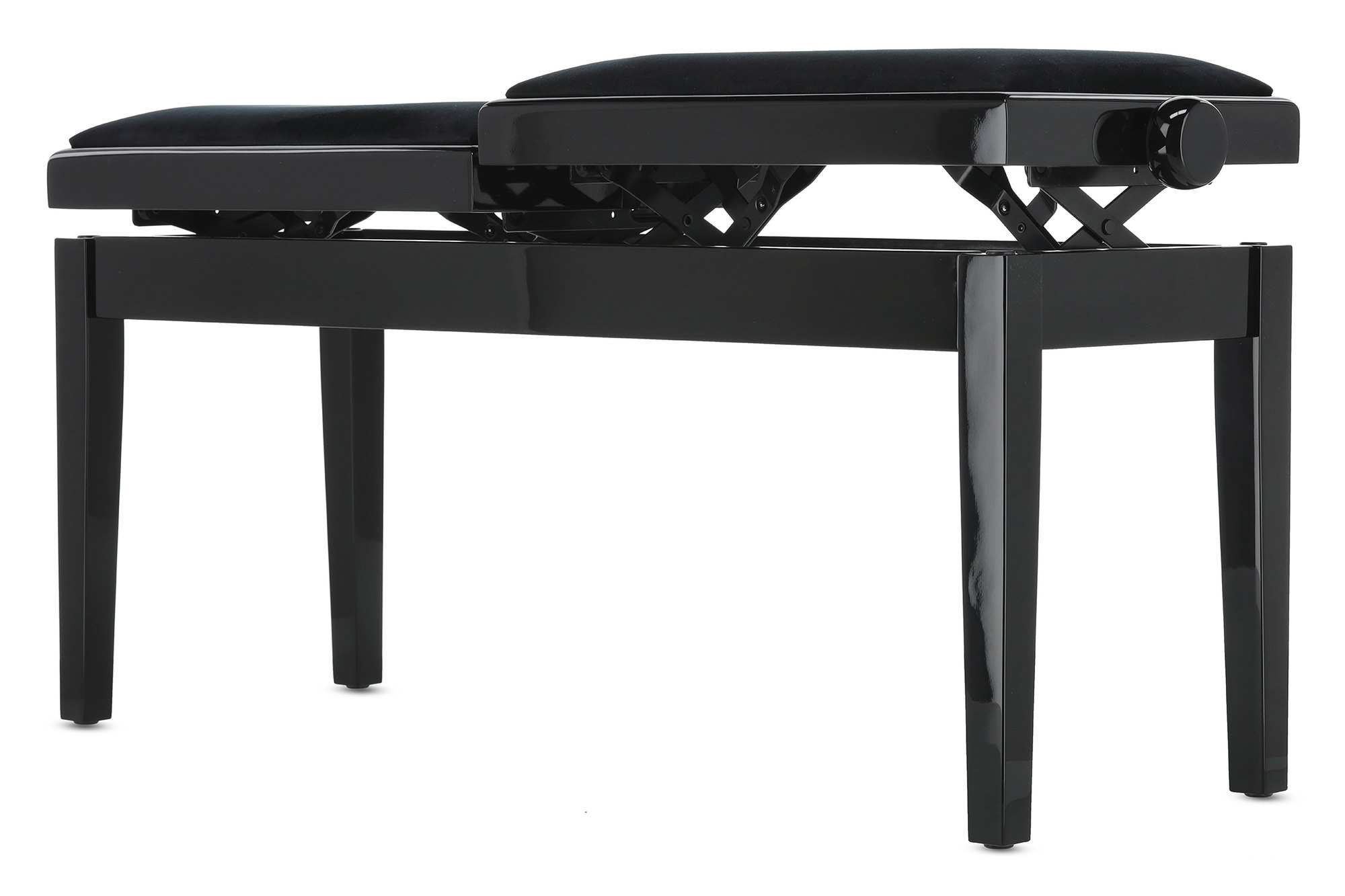 Gewa Banquette Piano Deluxe Double Noir Brillant - Bancos para teclado - Variation 4