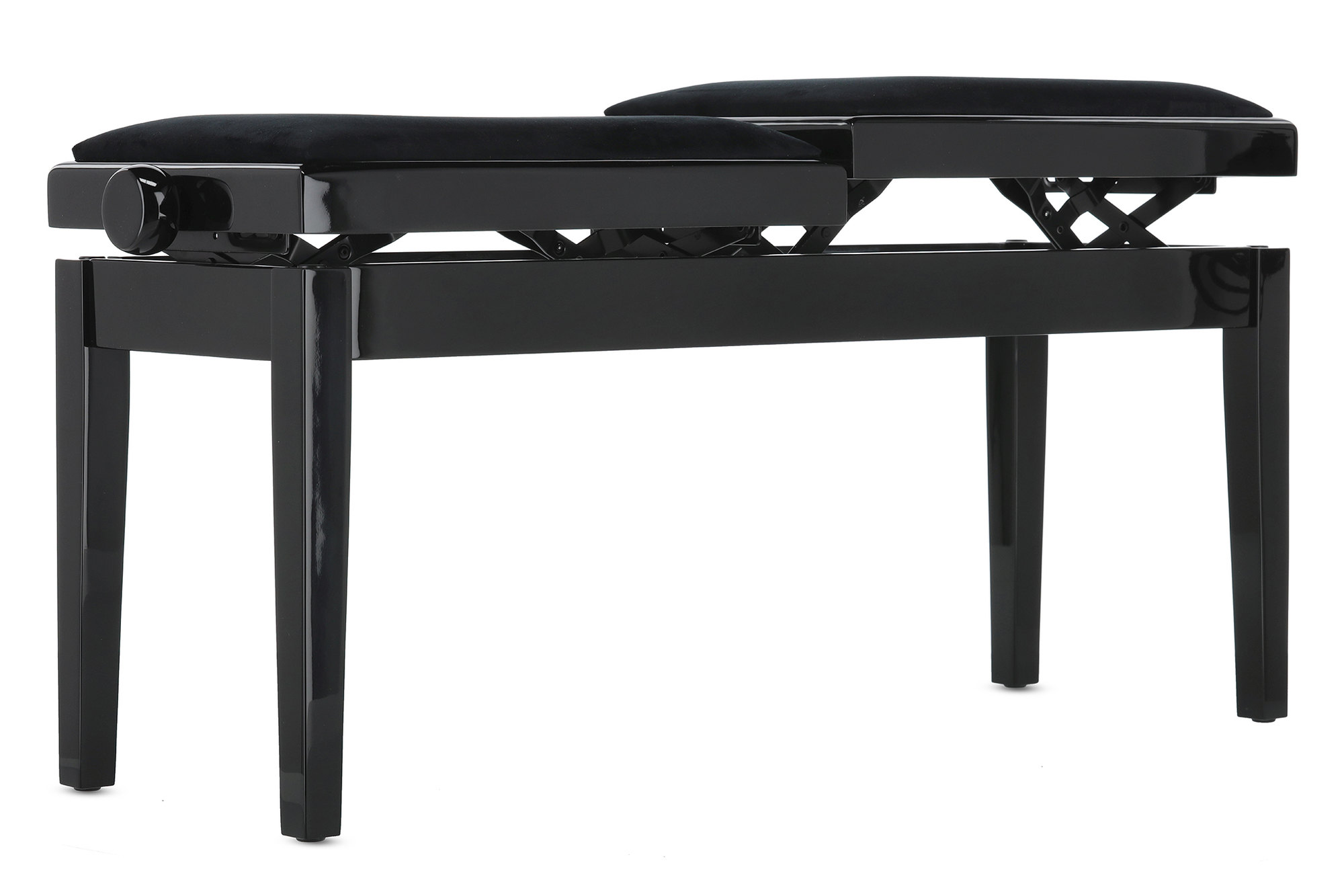 Gewa Banquette Piano Deluxe Double Noir Brillant - Bancos para teclado - Variation 5