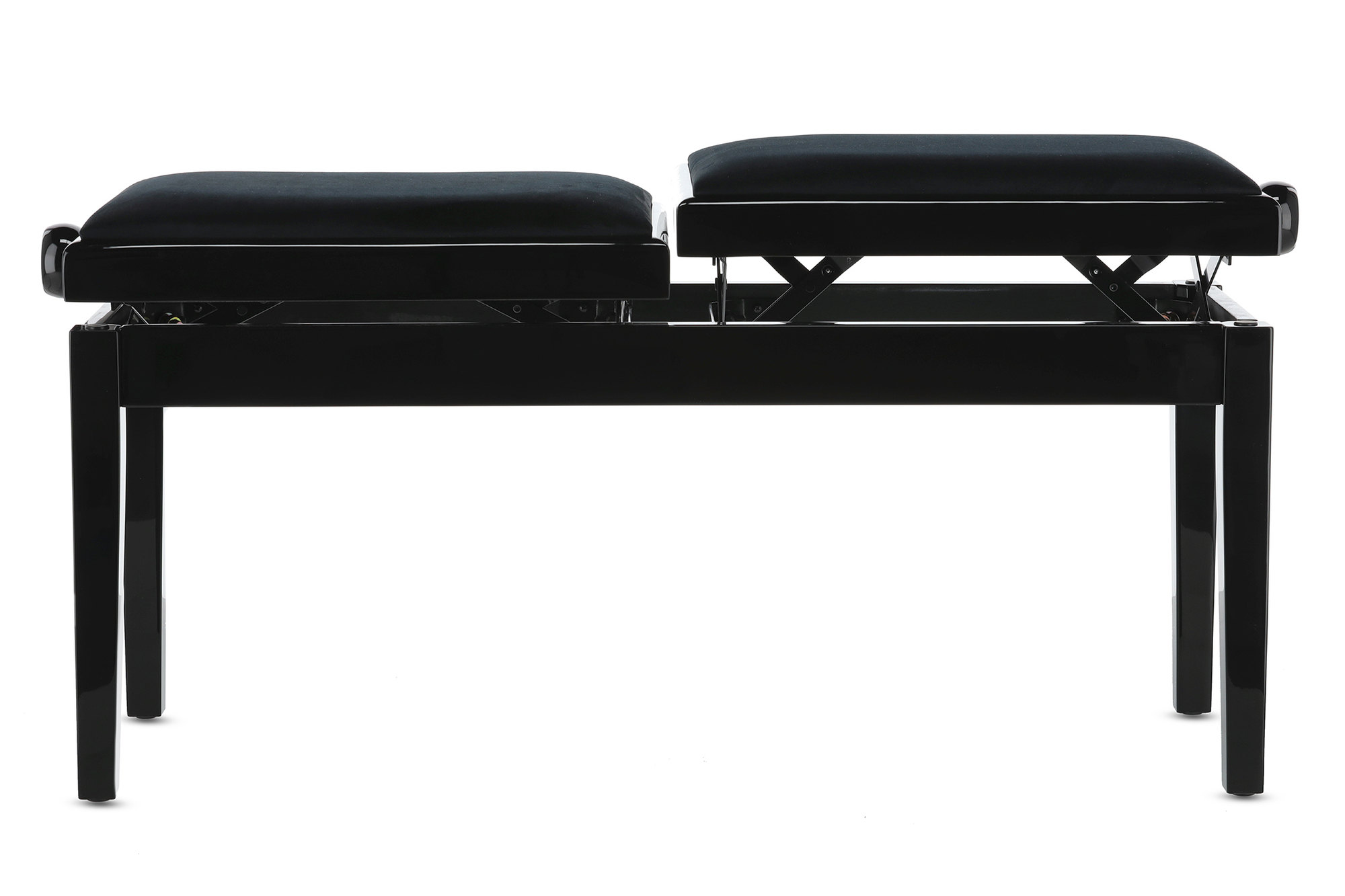 Gewa Banquette Piano Deluxe Double Noir Brillant - Bancos para teclado - Variation 6