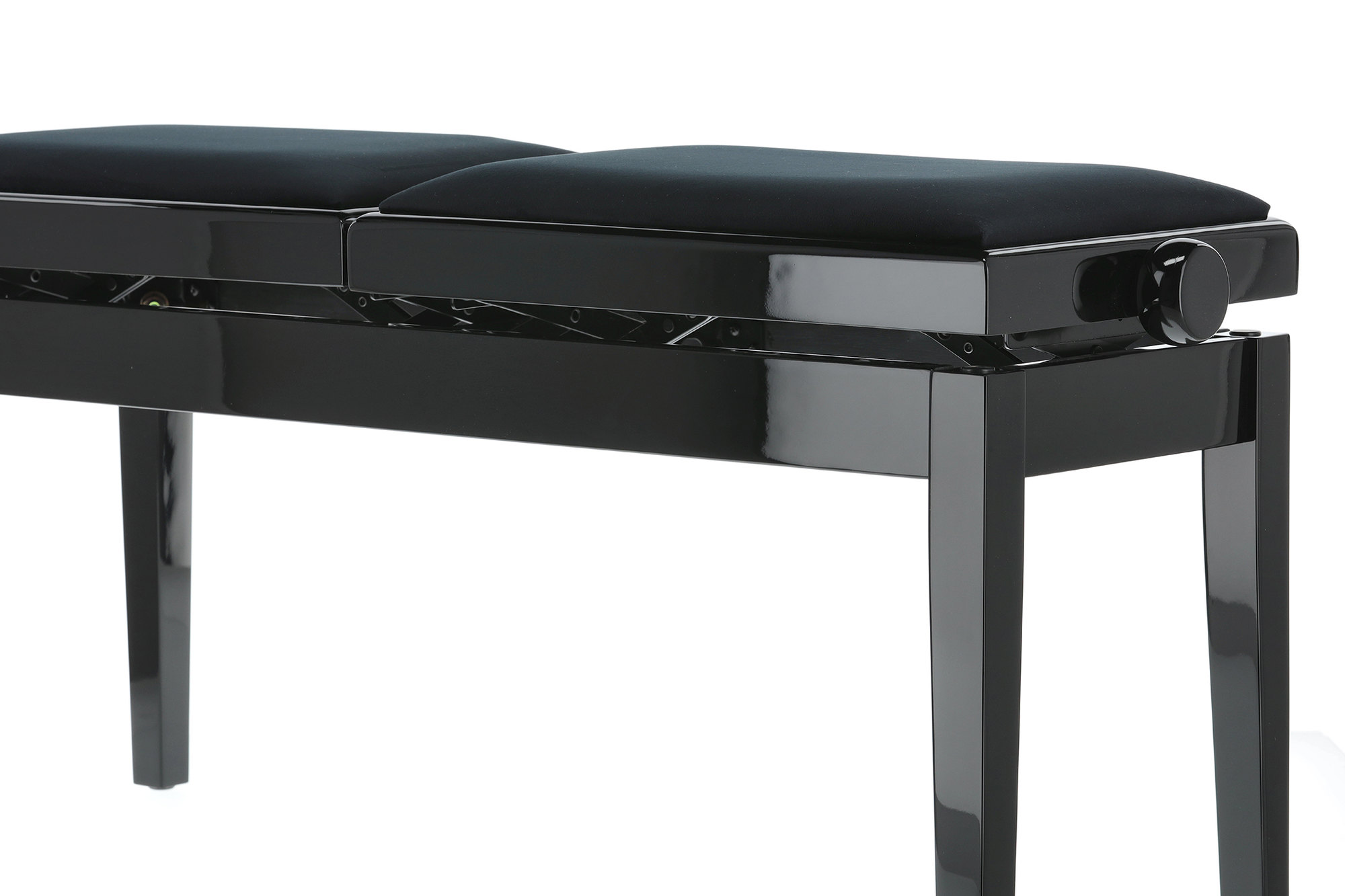 Gewa Banquette Piano Deluxe Double Noir Brillant - Bancos para teclado - Variation 7