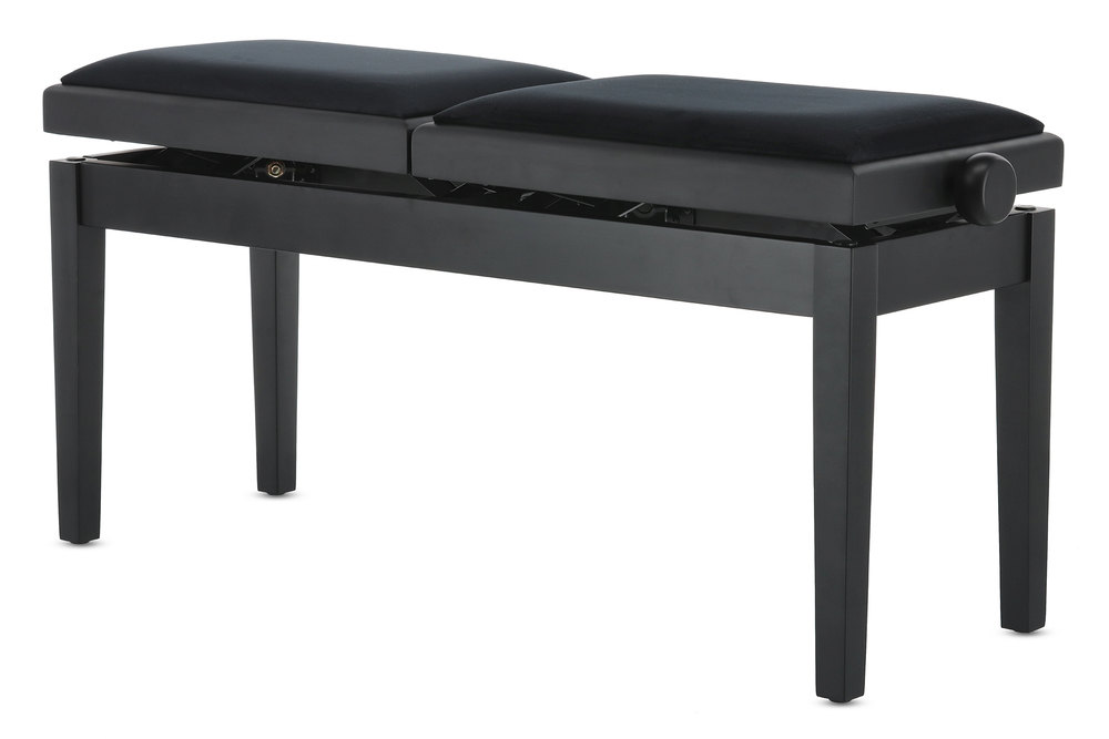 Gewa Banquette Piano Deluxe Double Noir Mat - Bancos para teclado - Variation 10
