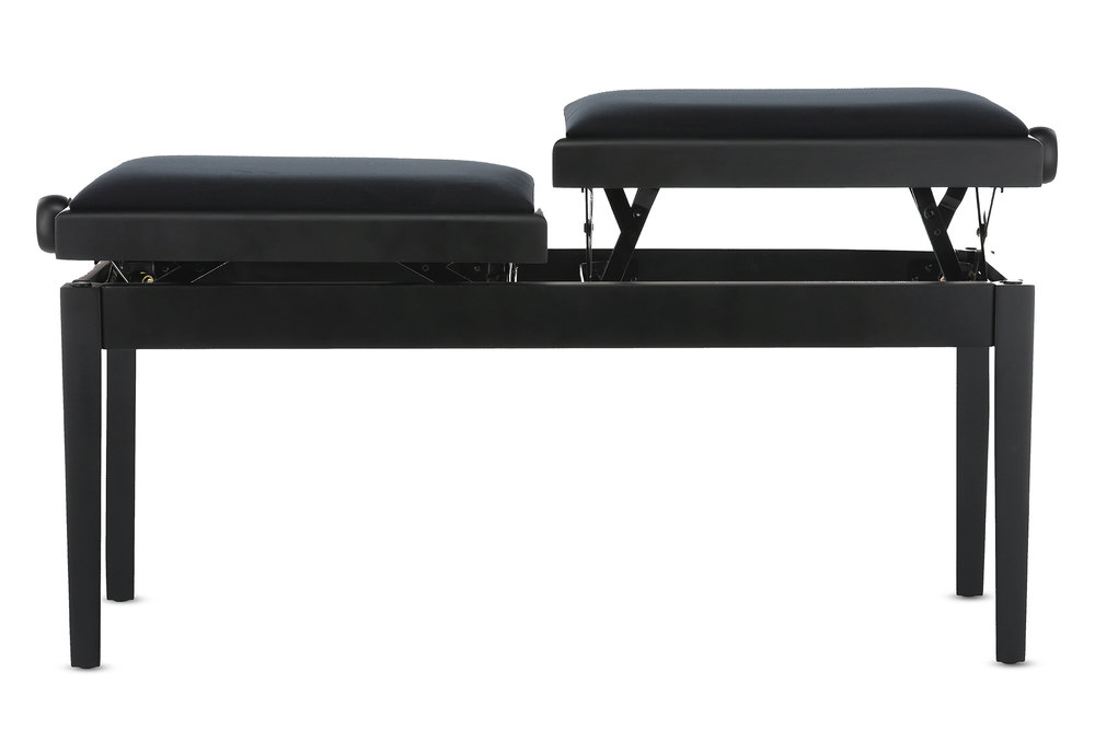 Gewa Banquette Piano Deluxe Double Noir Mat - Bancos para teclado - Variation 6