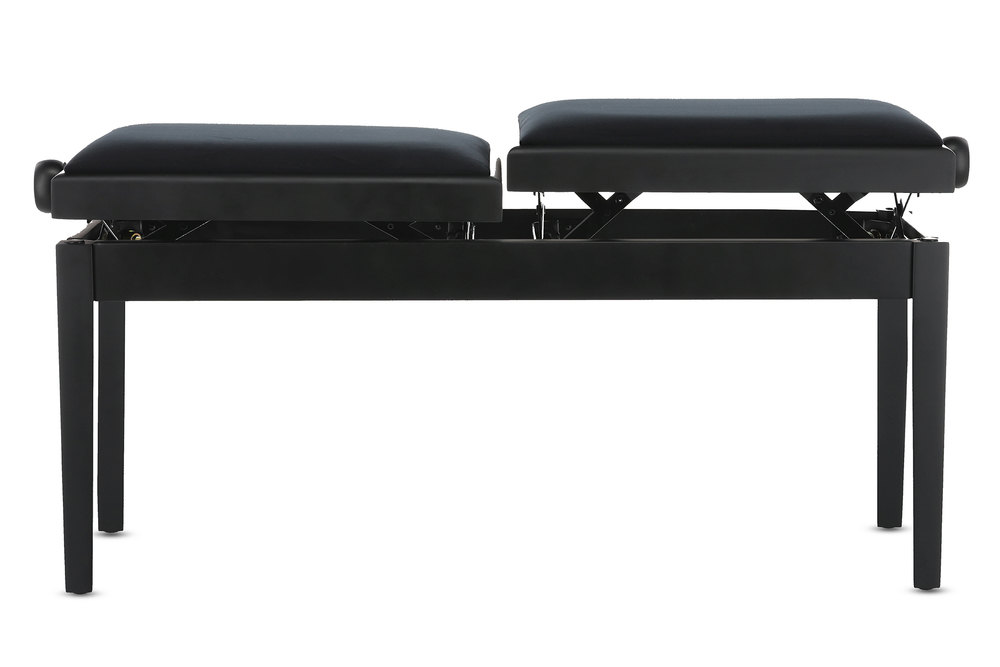 Gewa Banquette Piano Deluxe Double Noir Mat - Bancos para teclado - Variation 7