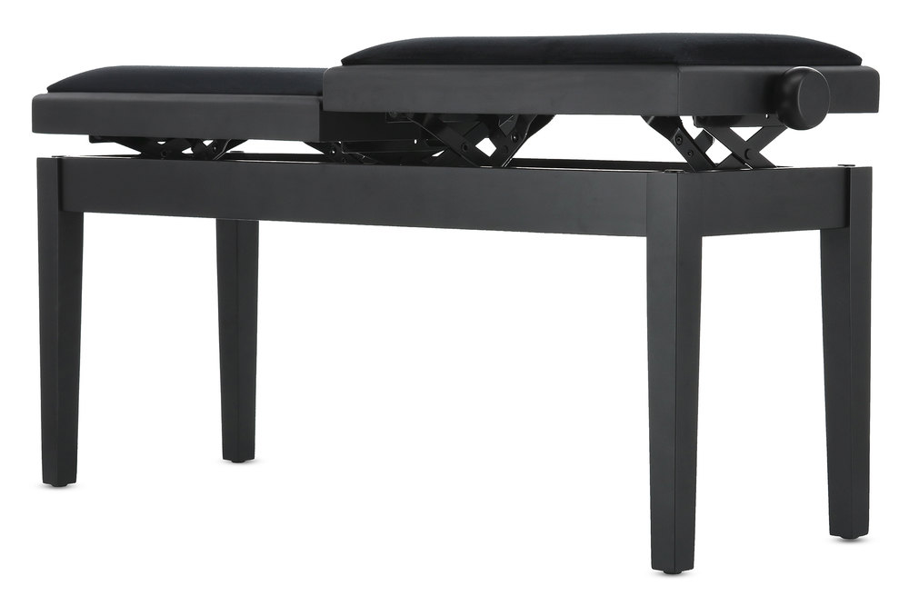 Gewa Banquette Piano Deluxe Double Noir Mat - Bancos para teclado - Variation 8