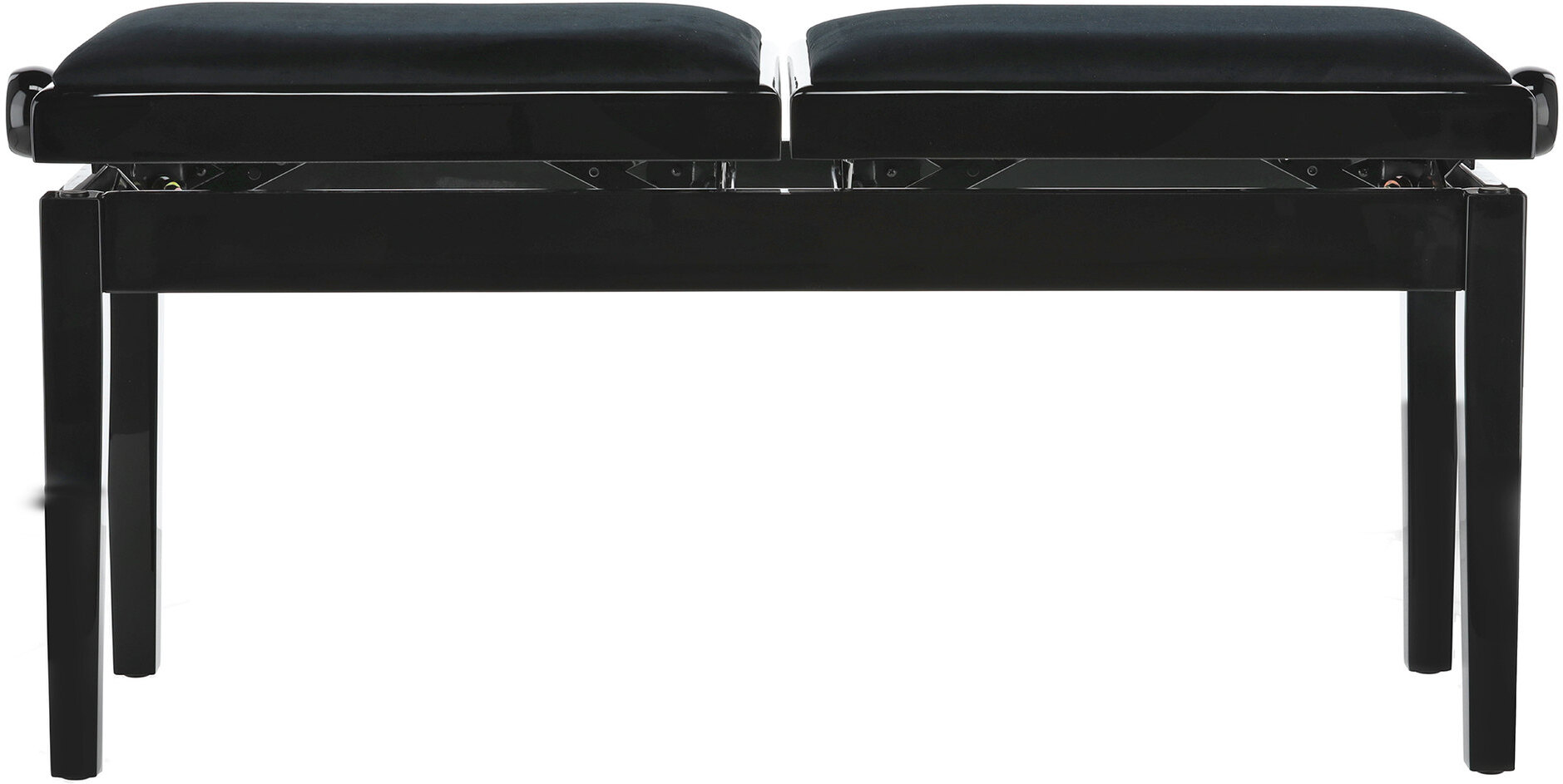 Gewa Banquette Piano Deluxe Double Noir Brillant - Bancos para teclado - Main picture
