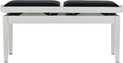 Bancos para teclado Gewa BANQUETTE PIANO DELUXE DOUBLE BLANC MAT