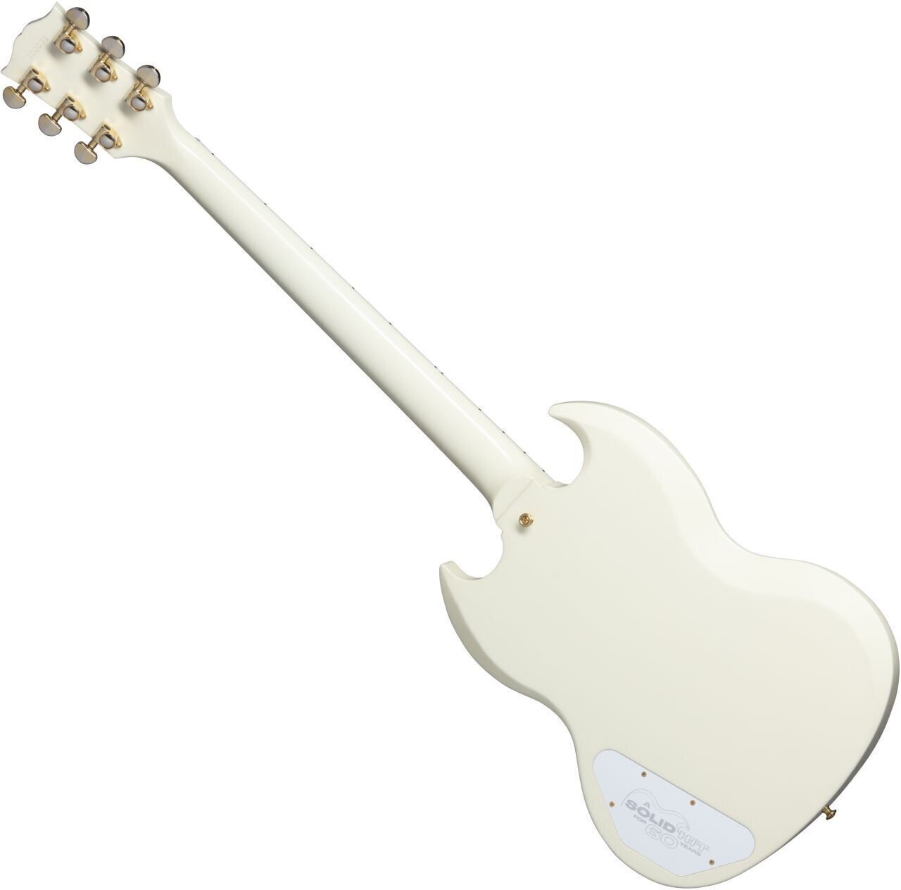 Gibson Sg Les Paul Custom 1961 60th Anniversary 3h Trem Eb - Vos Aged Polaris White - Guitarra eléctrica de doble corte - Variation 1