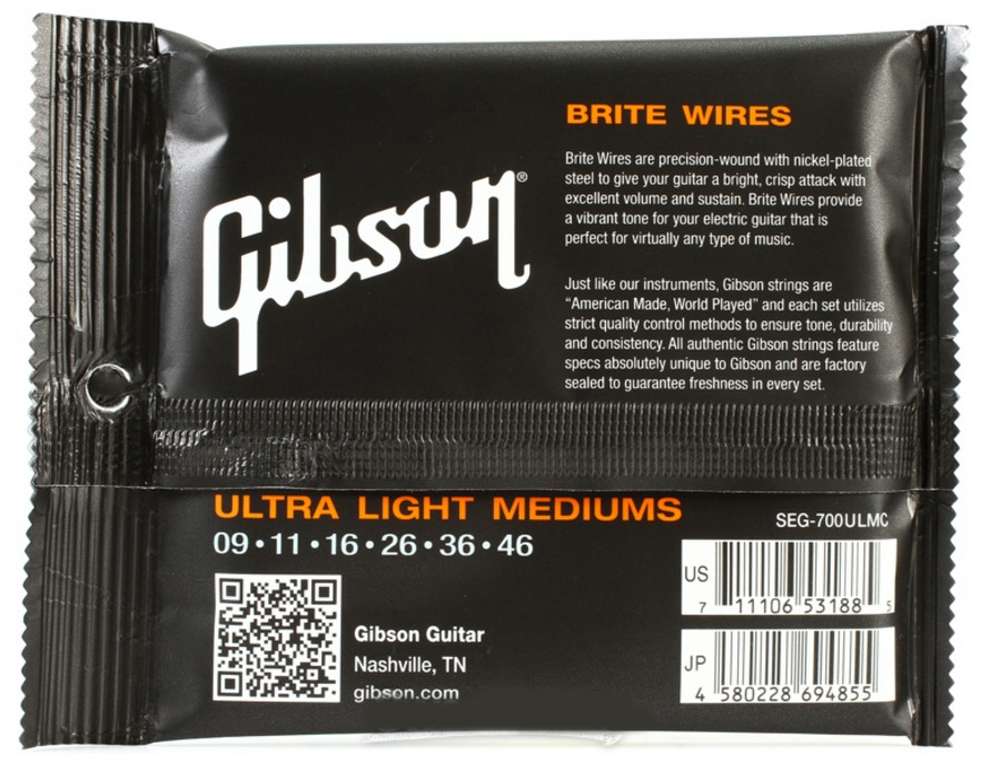 Gibson Jeu De 6 Cordes Electric (6) Brite Wires Seg-700ulmc 09-46 - Cuerdas guitarra eléctrica - Variation 1