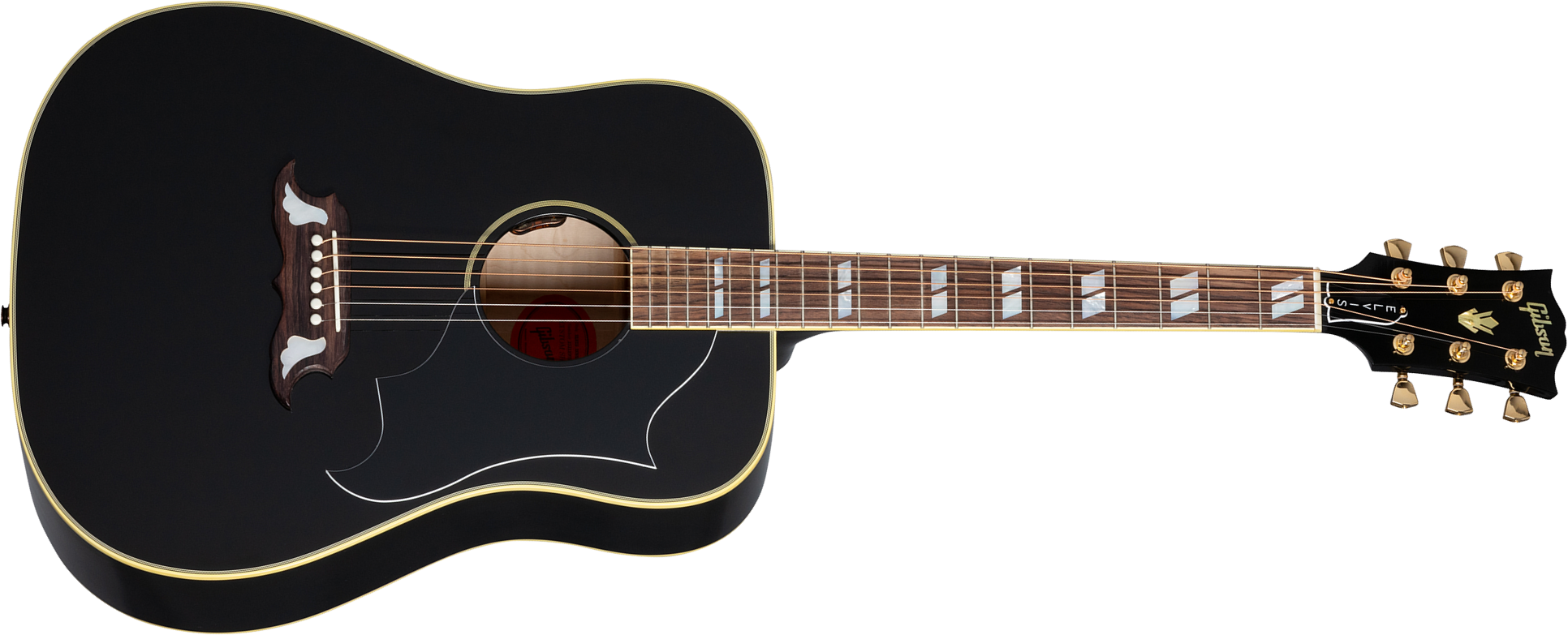 Gibson Custom Shop Artist Elvis Presley Dove Signature Dreadnought Epicea Erable Rw - Ebony - Guitarra electro acustica - Main picture