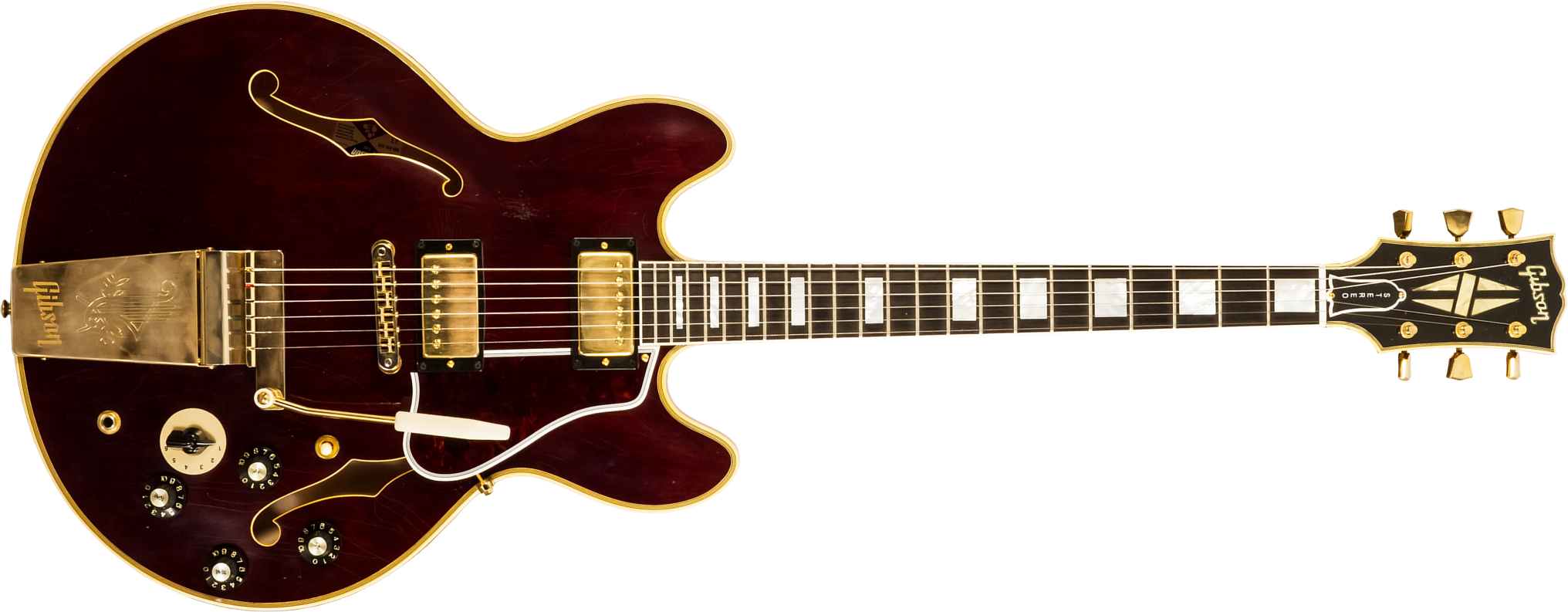 Gibson Custom Shop Bb King Es355 1974 Rumble In The Jungle 2h Trem Eb #bbes33523 - Murphy Lab Light Aged Walnut - Guitarra eléctrica semi caja - Main 