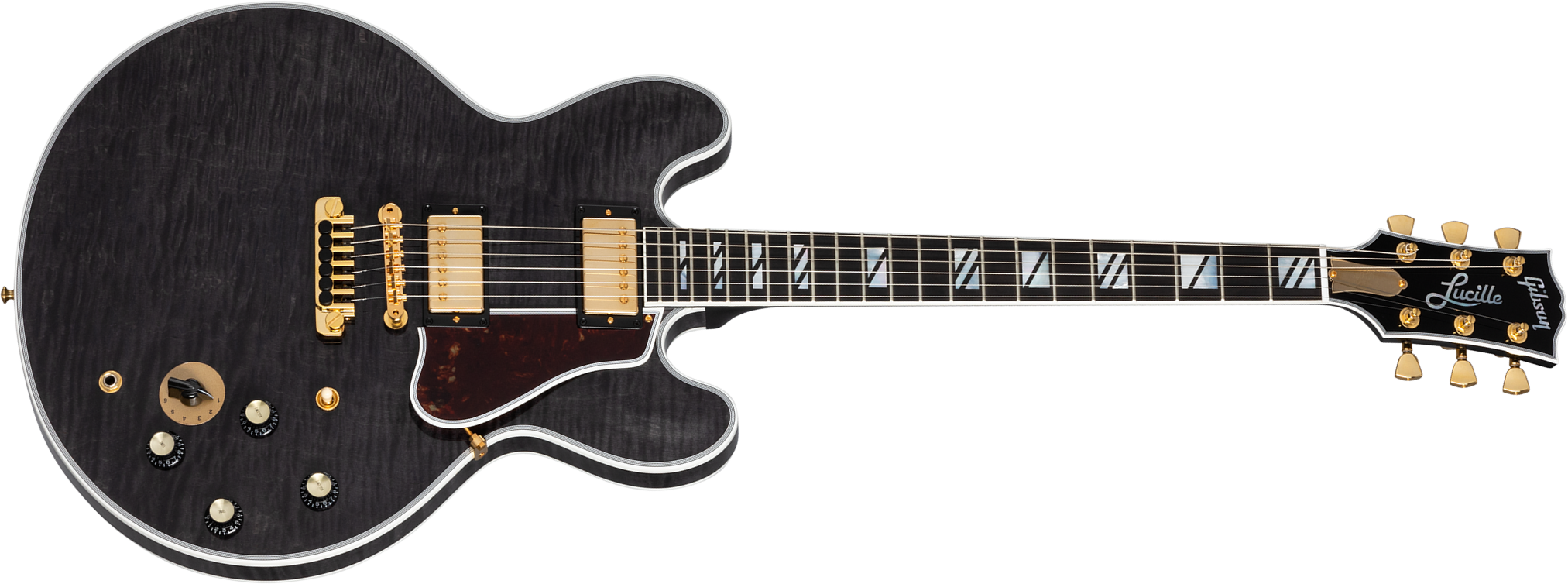 Gibson Custom Shop Bb King Lucille Legacy 2h Ht Eb - Transparent Ebony - Guitarra eléctrica semi caja - Main picture